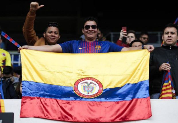 Yerry Mina Barcelona colombianos en el Camp Nou