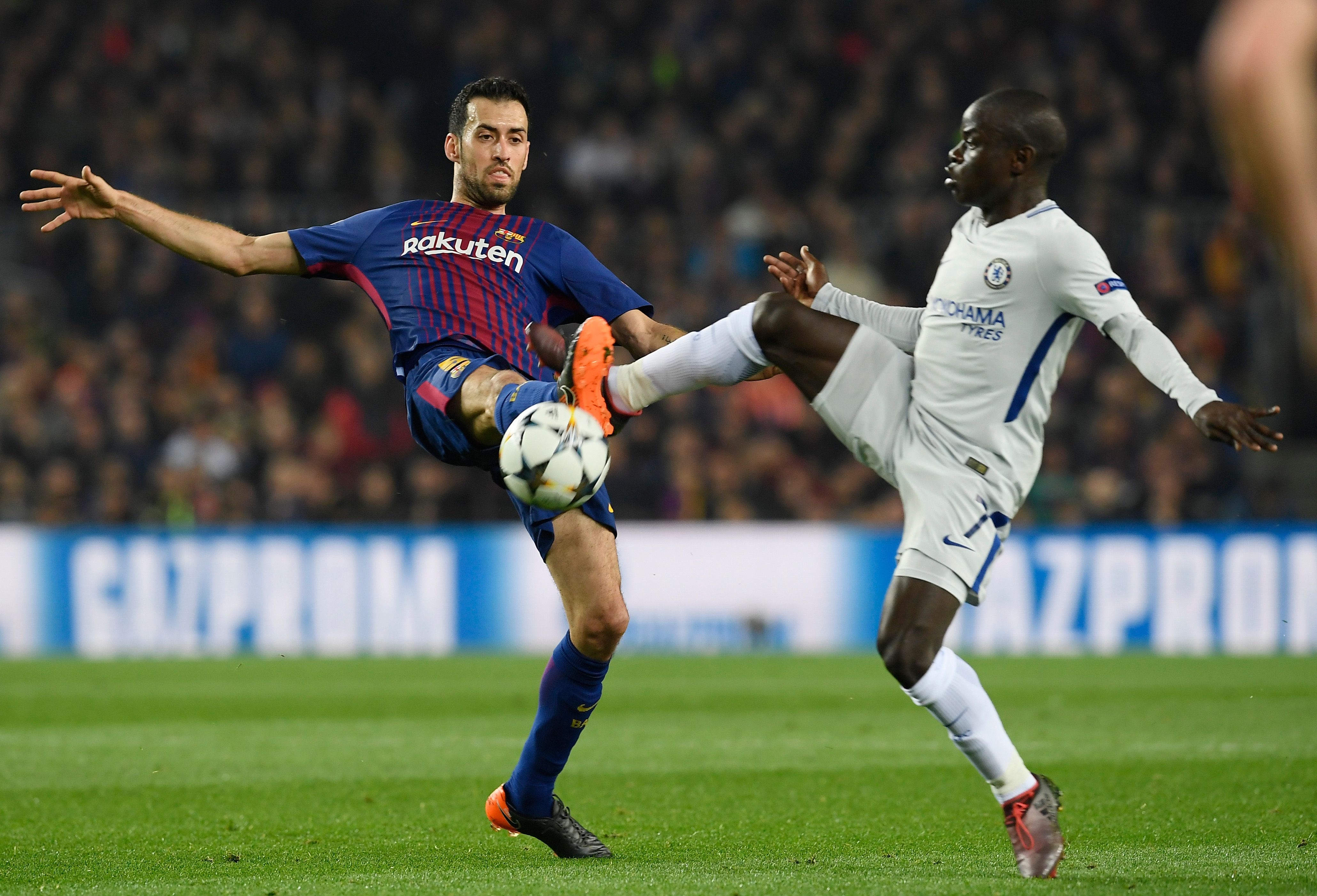 Busquets Kante Barcelona Chelsea UEFA Champions League