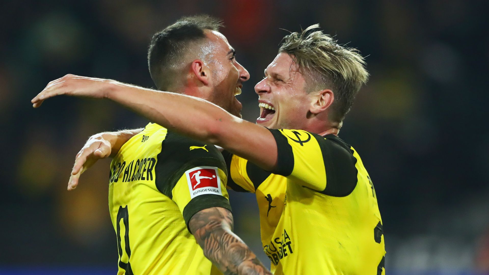 Paco Alcacer Lukasz Piszczek Borussia Dortmund Bundesliga 2018