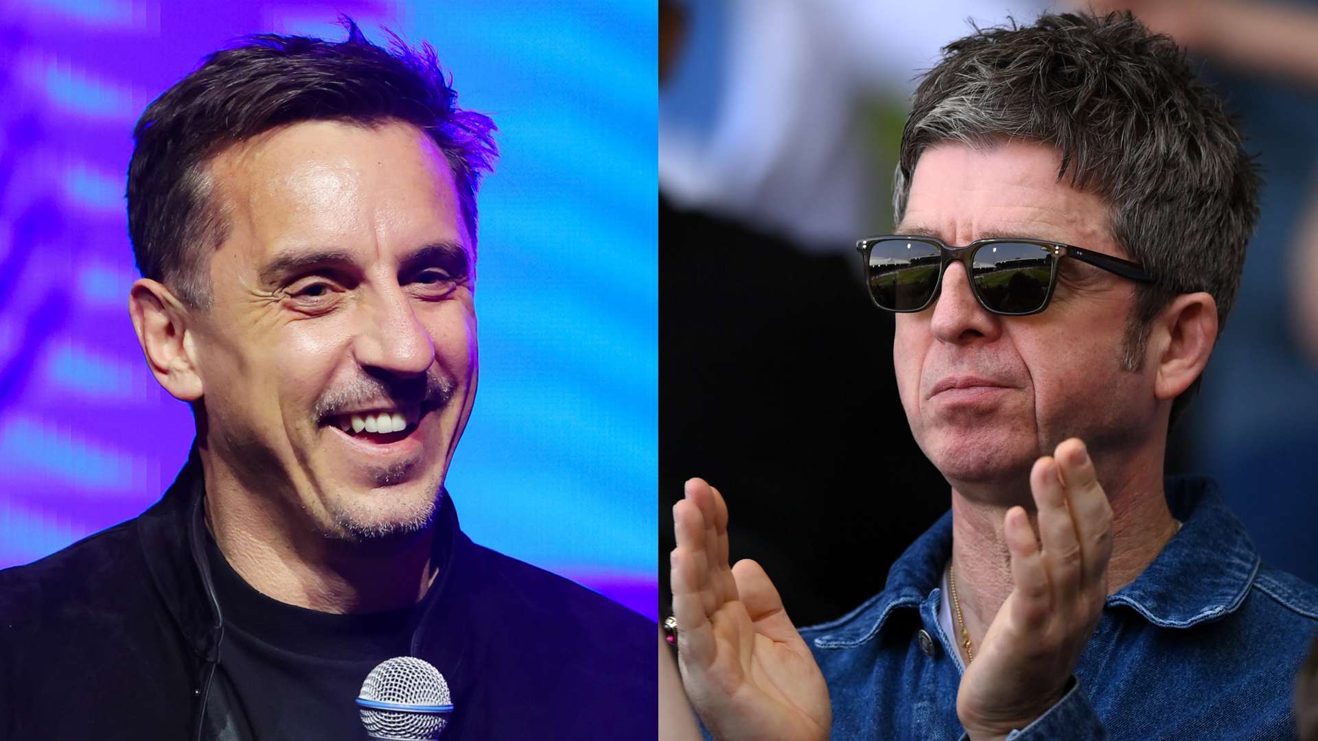 Gary Neville and Noel Gallagher