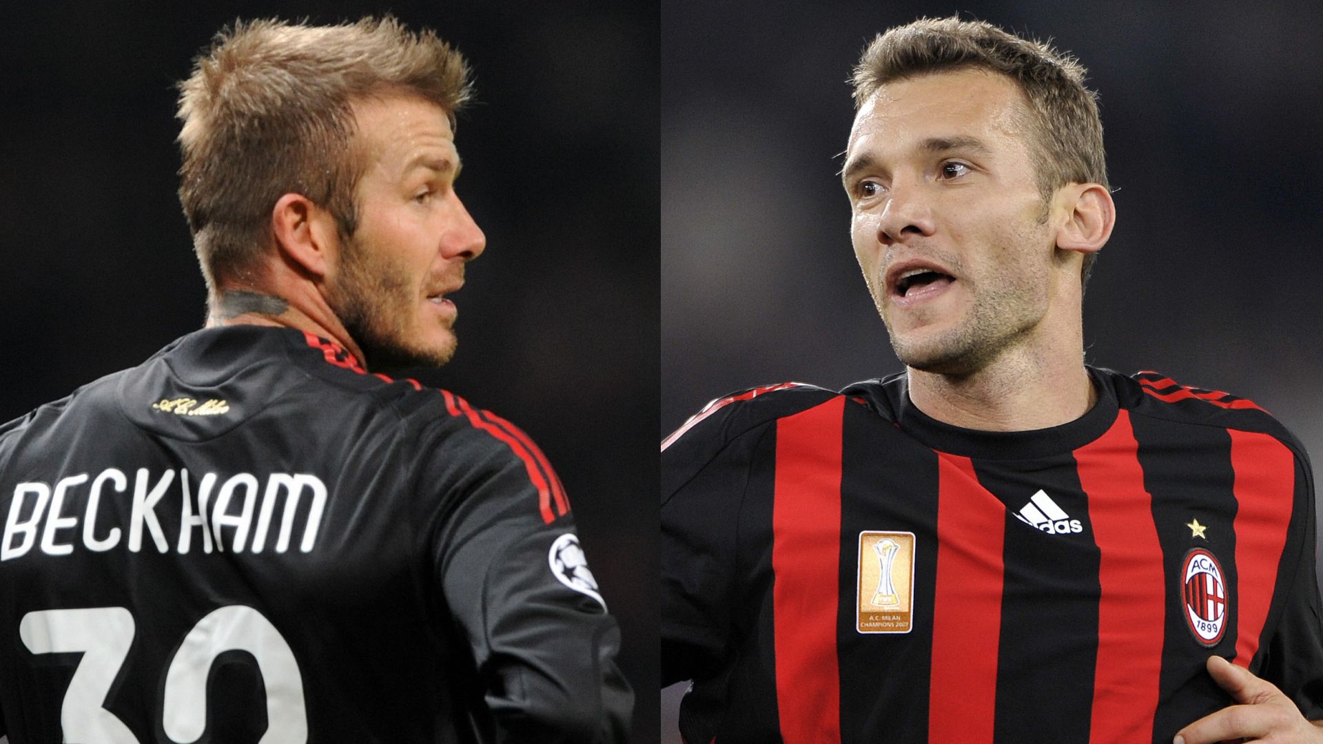 David Beckham Andriy Shevchenko AC Milan
