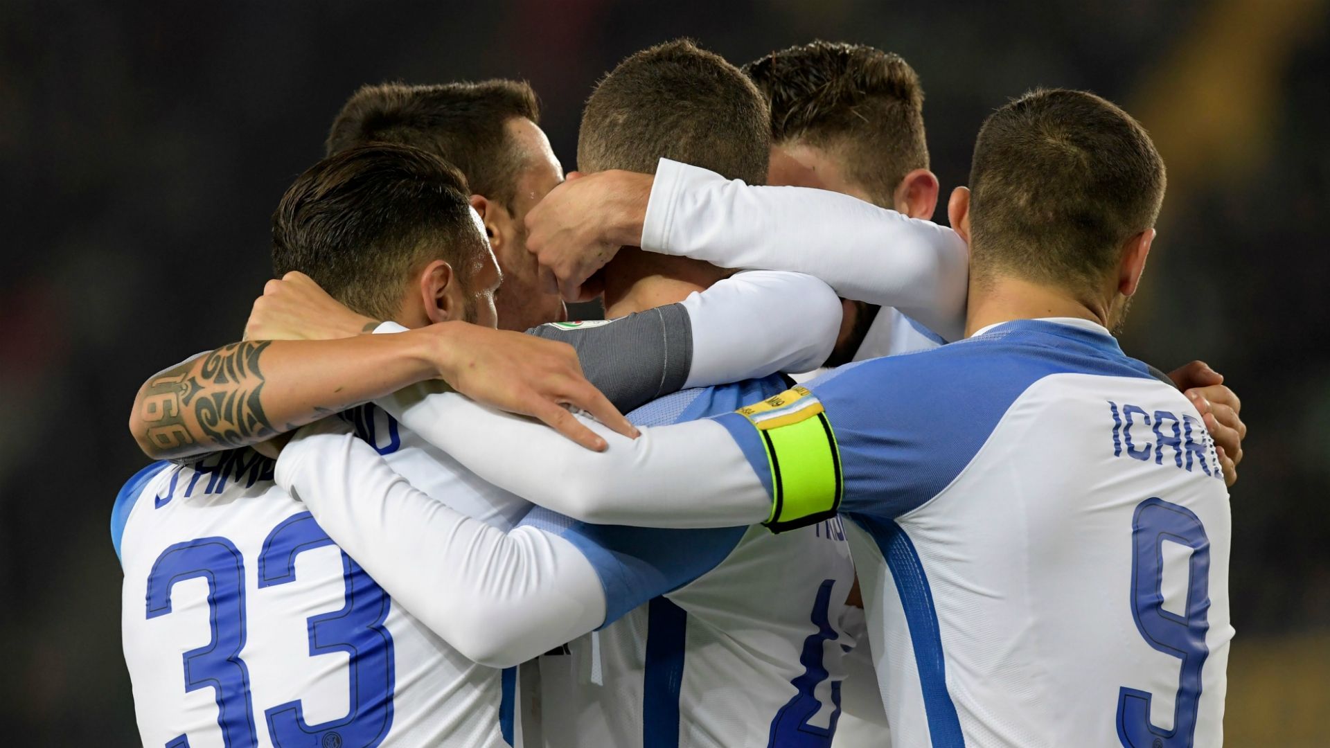 Inter celebrating Serie A