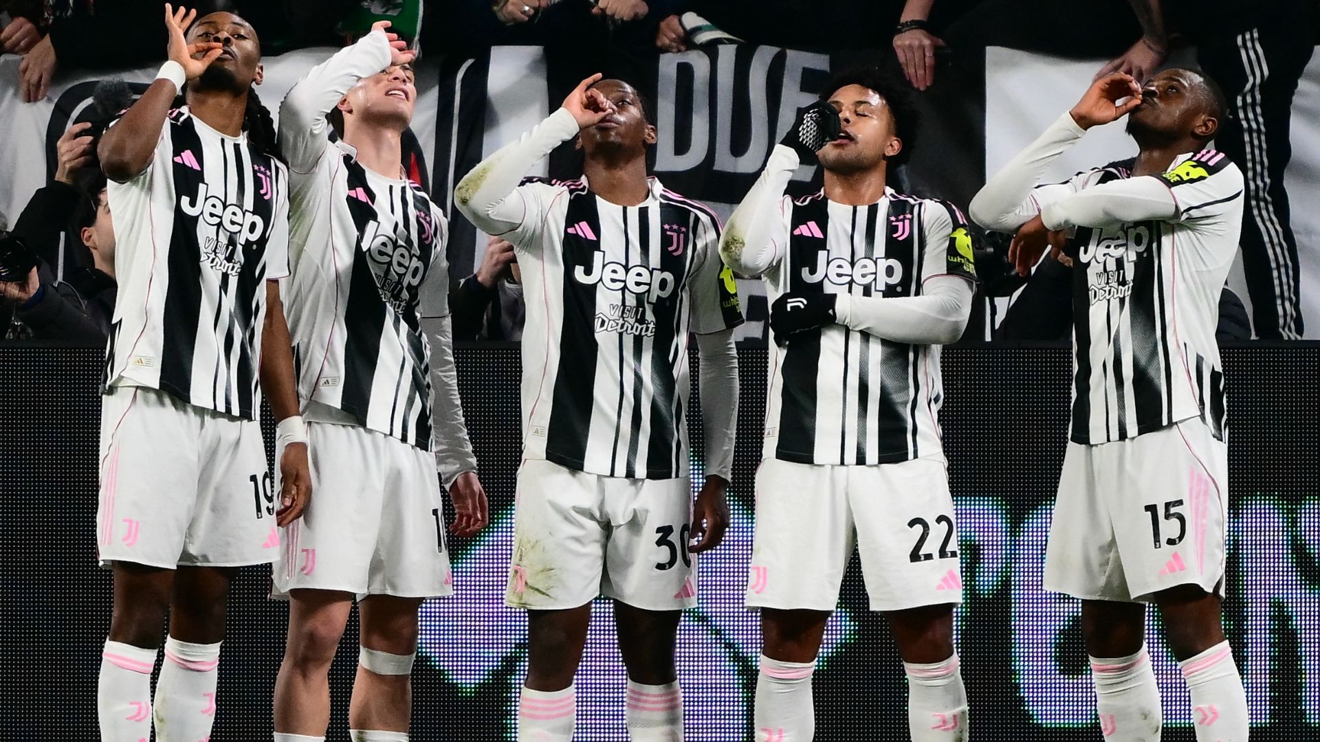 Esultanza caffè Juventus