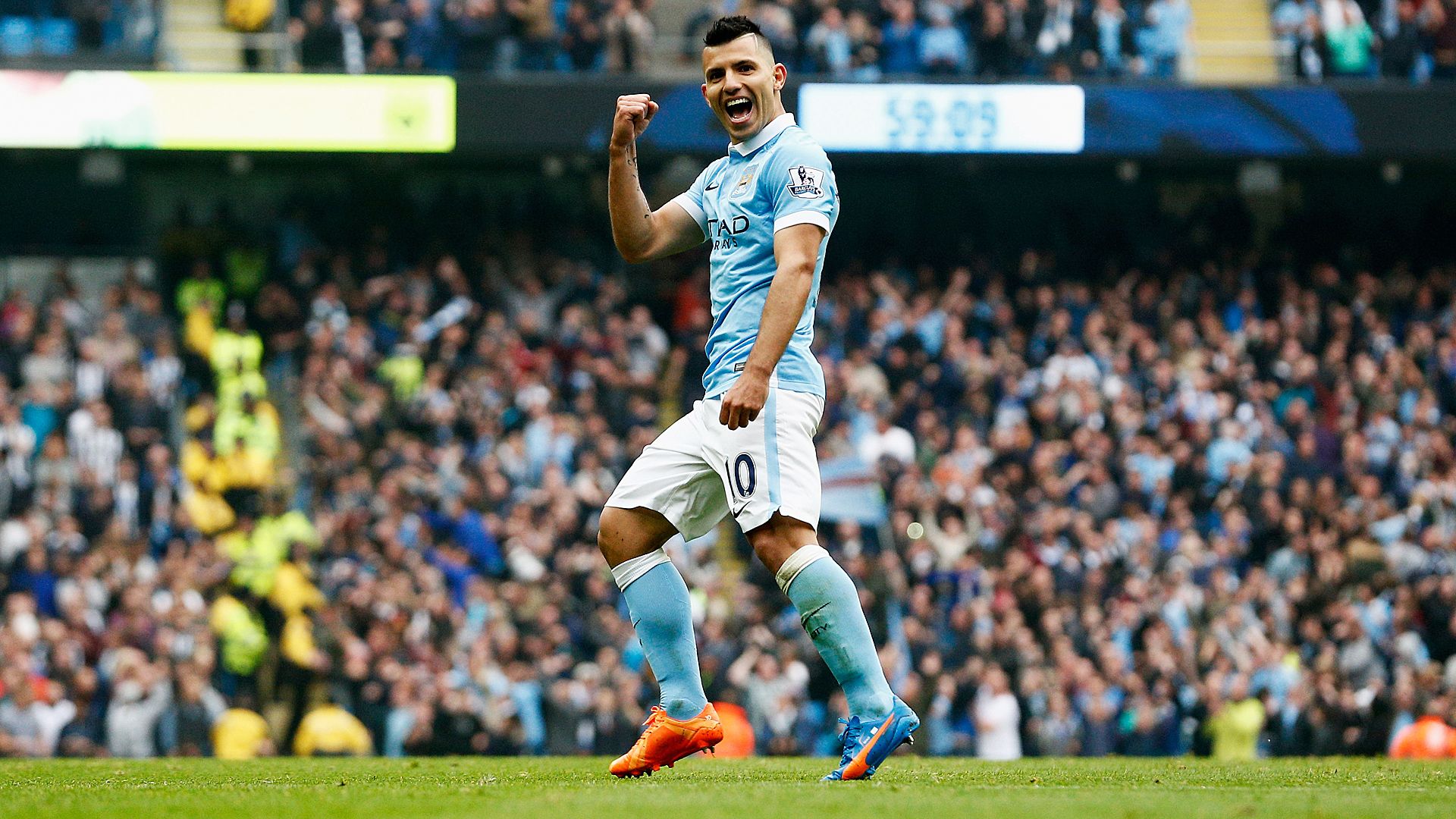 Sergio Agüero Manchester City Newcastle United Premier League 10032015