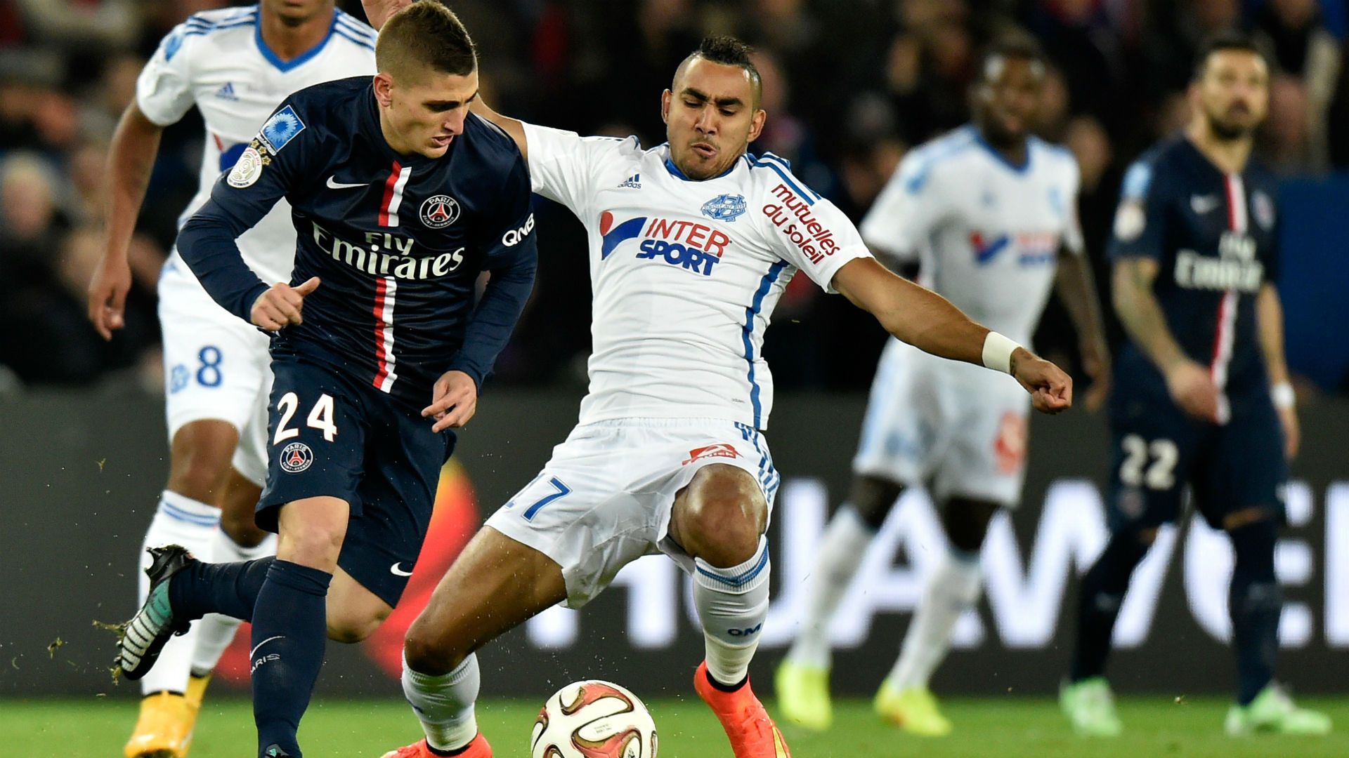 Marco Verratti Dimitri Payet Paris SG Marseille Ligue 1 09112014