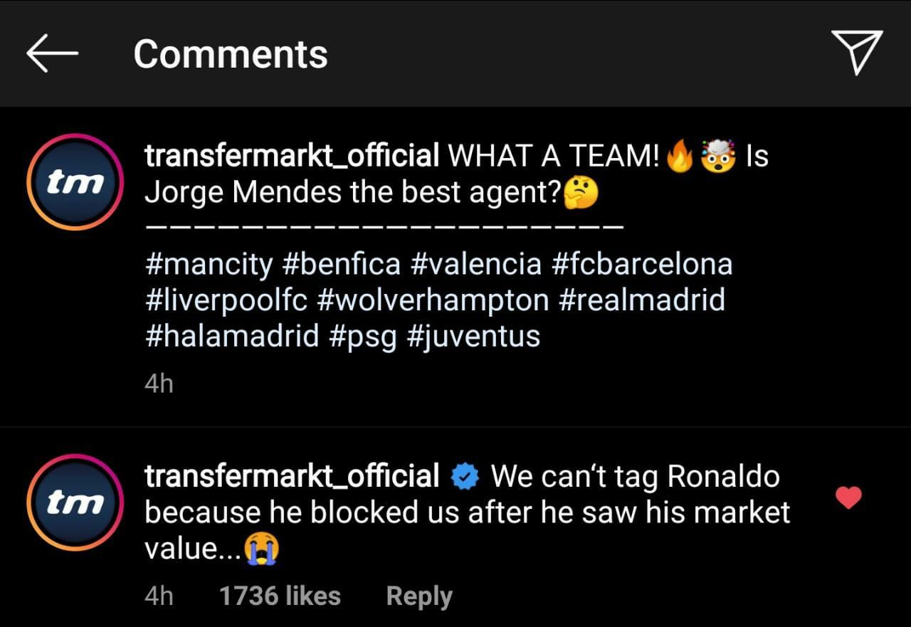 Cristiano Ronaldo Transfermakrt
