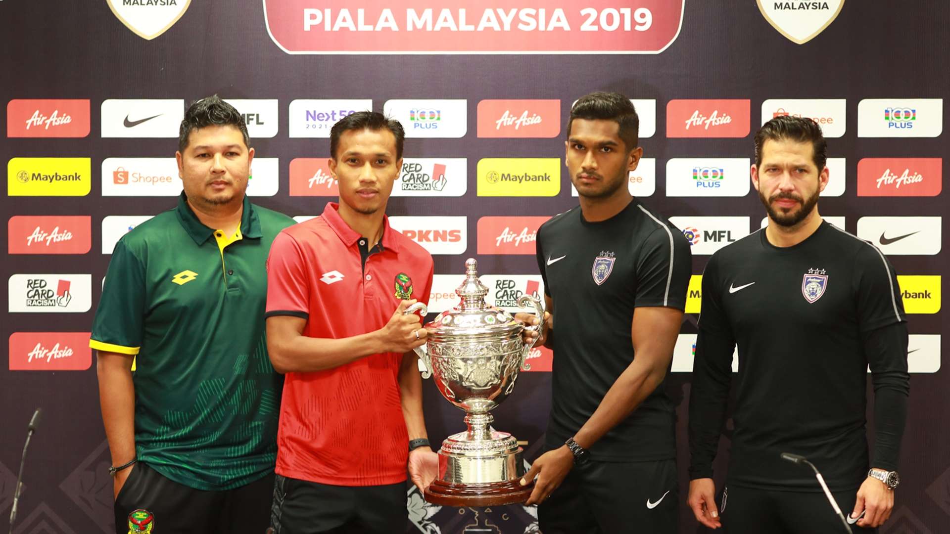 Aidil Sharin, Baddrol Bakhtiar, Benjamin Mora, Hariss Harun, Kedah v Johor Darul Ta'zim, Malaysia Cup final, 1 Nov 2019