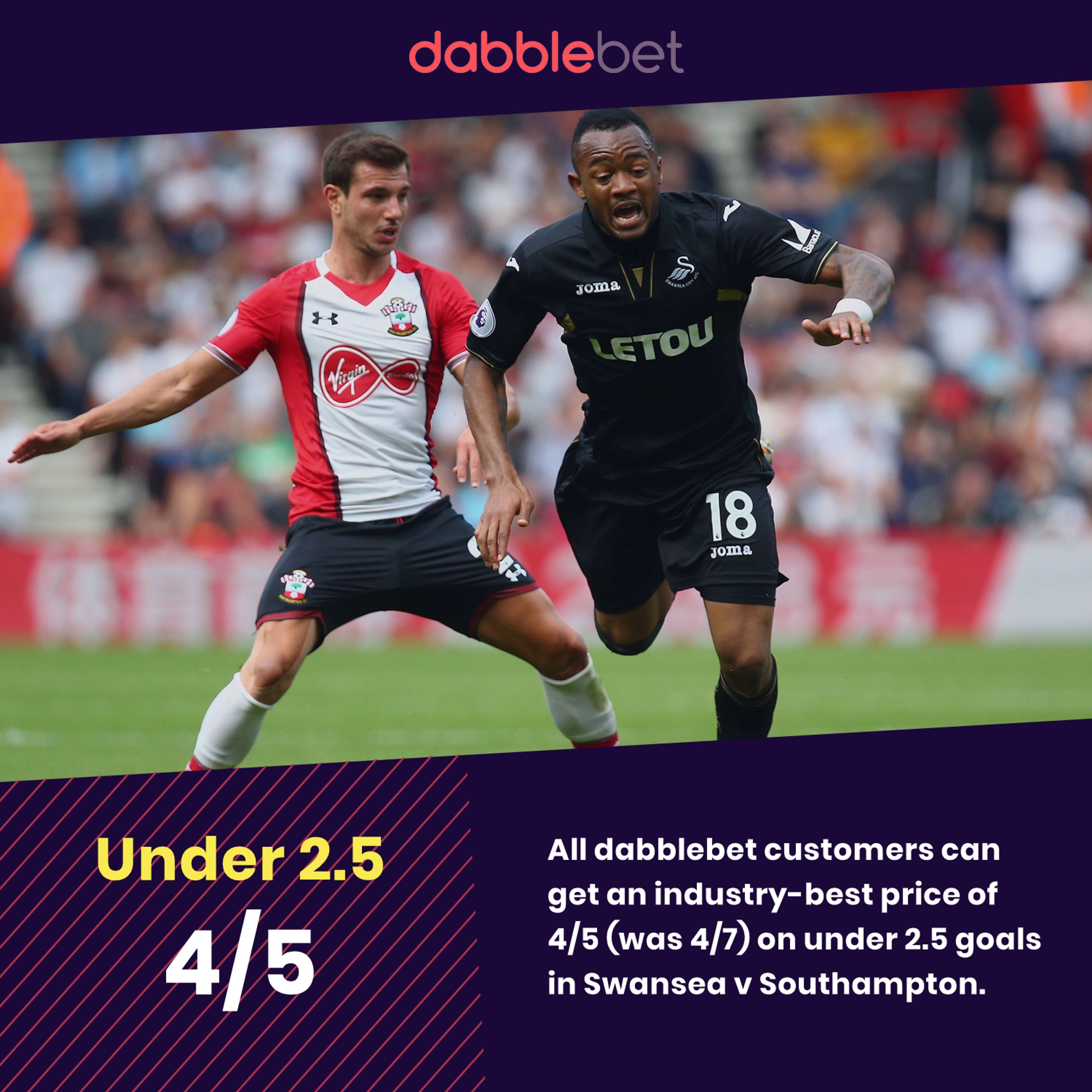 Swansea v Southampton price boost from dabblebet