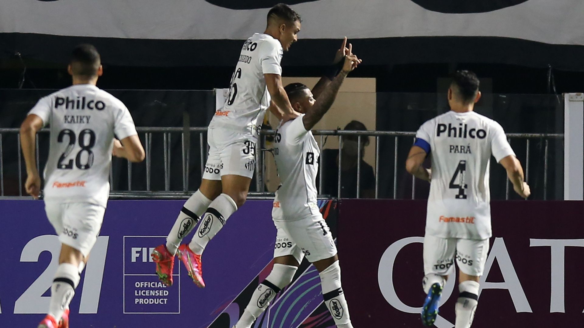 Marinho comemora - Santos x The Strongest Libertadores 04052021