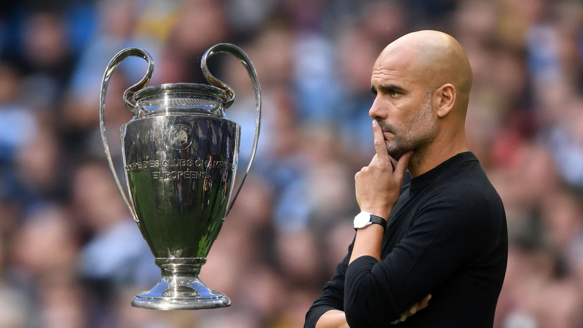 Pep Guardiola Champions League trophy