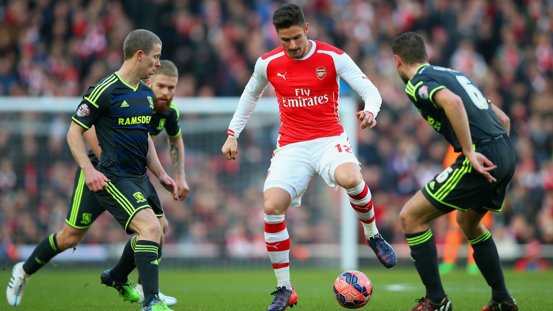 Olivier Giroud FA Cup Arsenal v Middlesbrough 150215