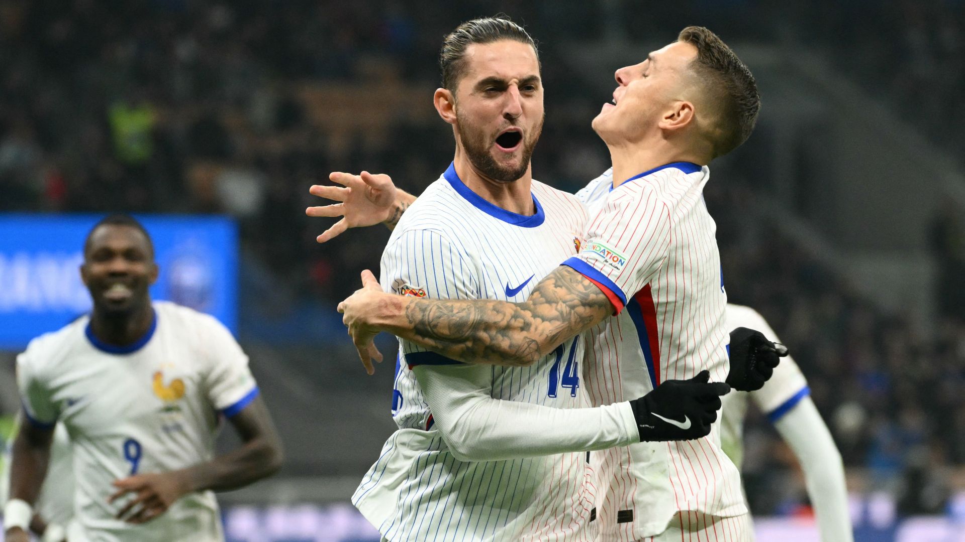 Adrien Rabiot Lucas Digne Italy France Nations League 17112024