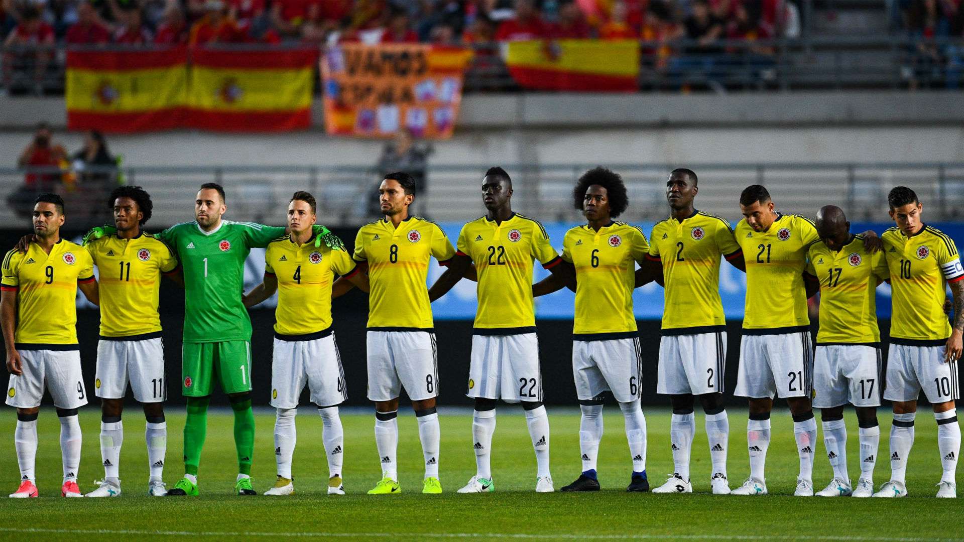 Nómina colombia vs España 2017