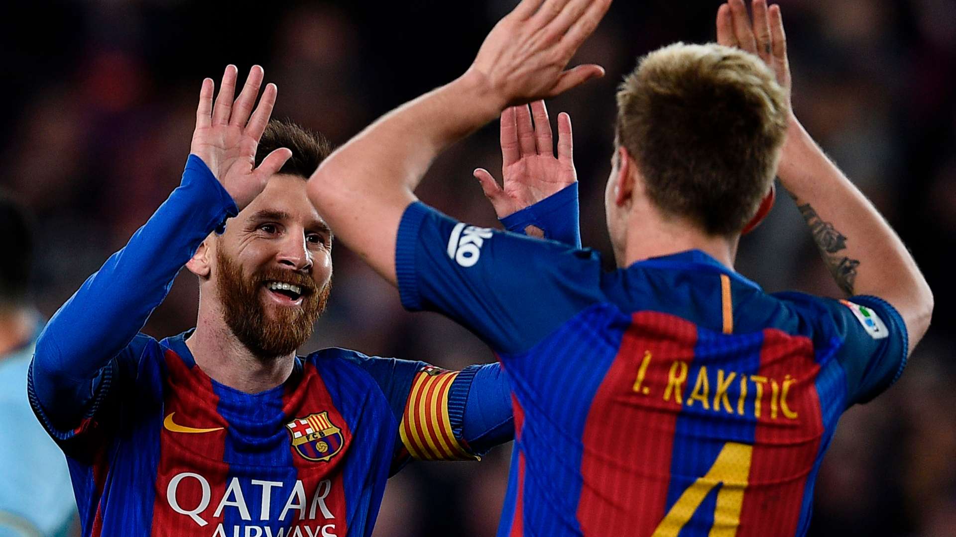 Lionel Messi Ivan Rakitic Barcelona