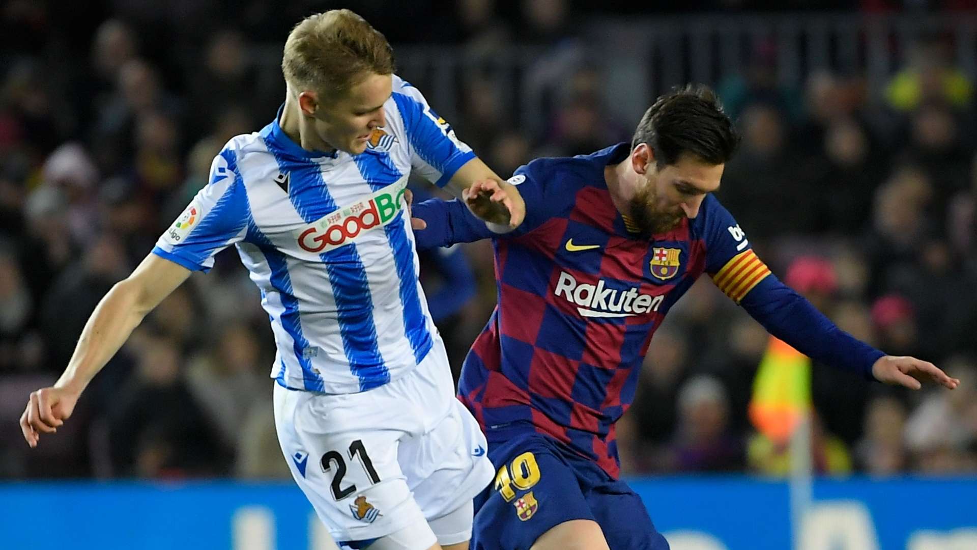 Martin Odegaard, Lionel Messi, Real Sociedad, Barcelona 2019-20