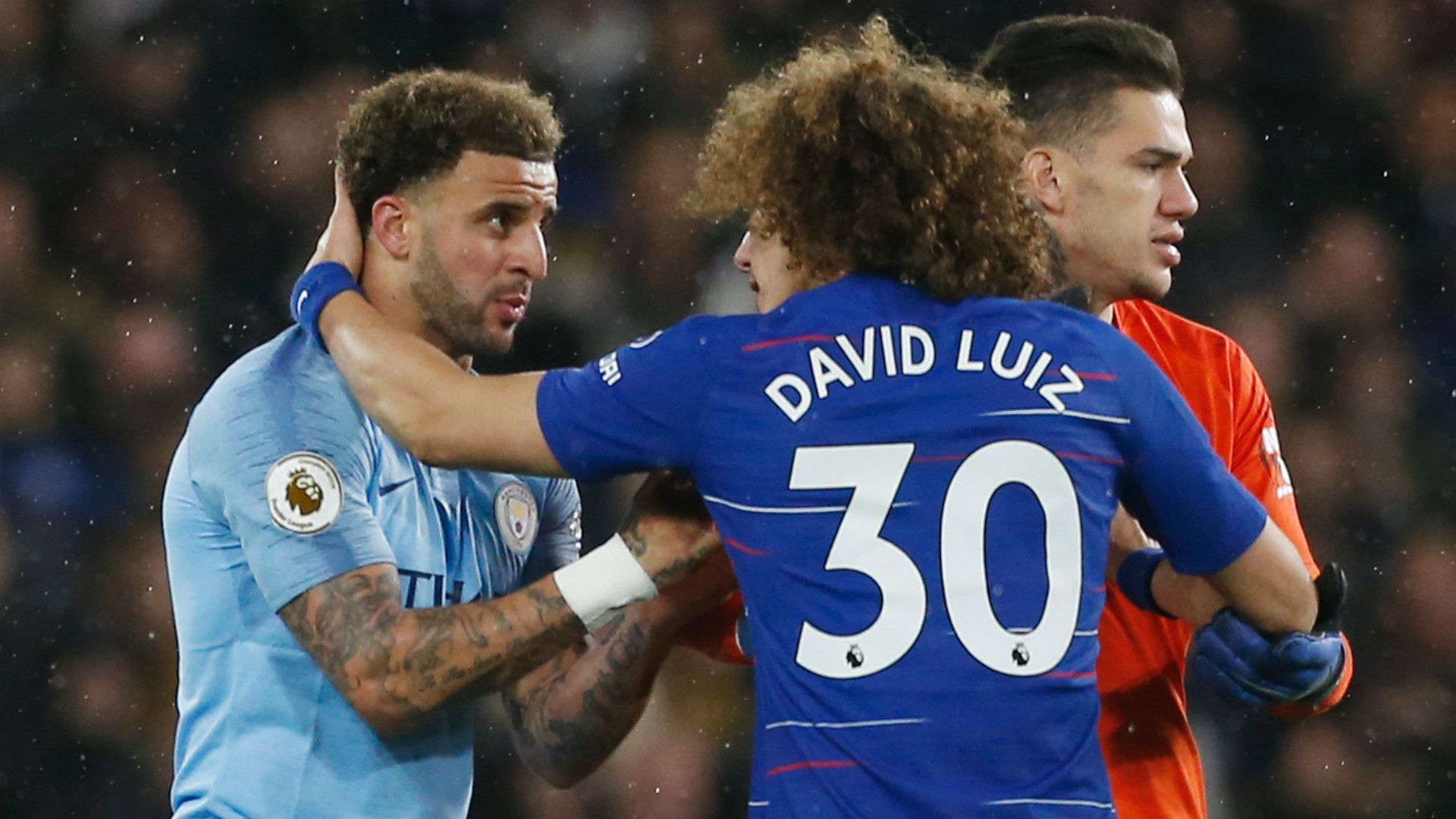 KYLE WALKER MANCHESTER CITY DAVID LUIZ CHELSEA