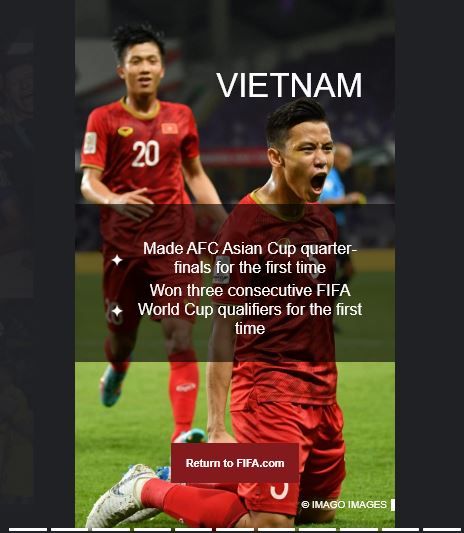 Vietnam Nation Teams. ĐT Việt Nam. đội tuyển Việt Nam. lịch thi đấu đội tuyển Việt Nam. U23 Việt Nam. VCK U23 châu Á. lịch thi đấu bóng đá. tin bóng đá. trực tiếp bóng đá hôm nay. xem bong da. FIFA xếp Việt Nam vào top 12 đội tuyển gây bất ngờ nhất 2019, nhưng mắc một sai sót ở thống kê