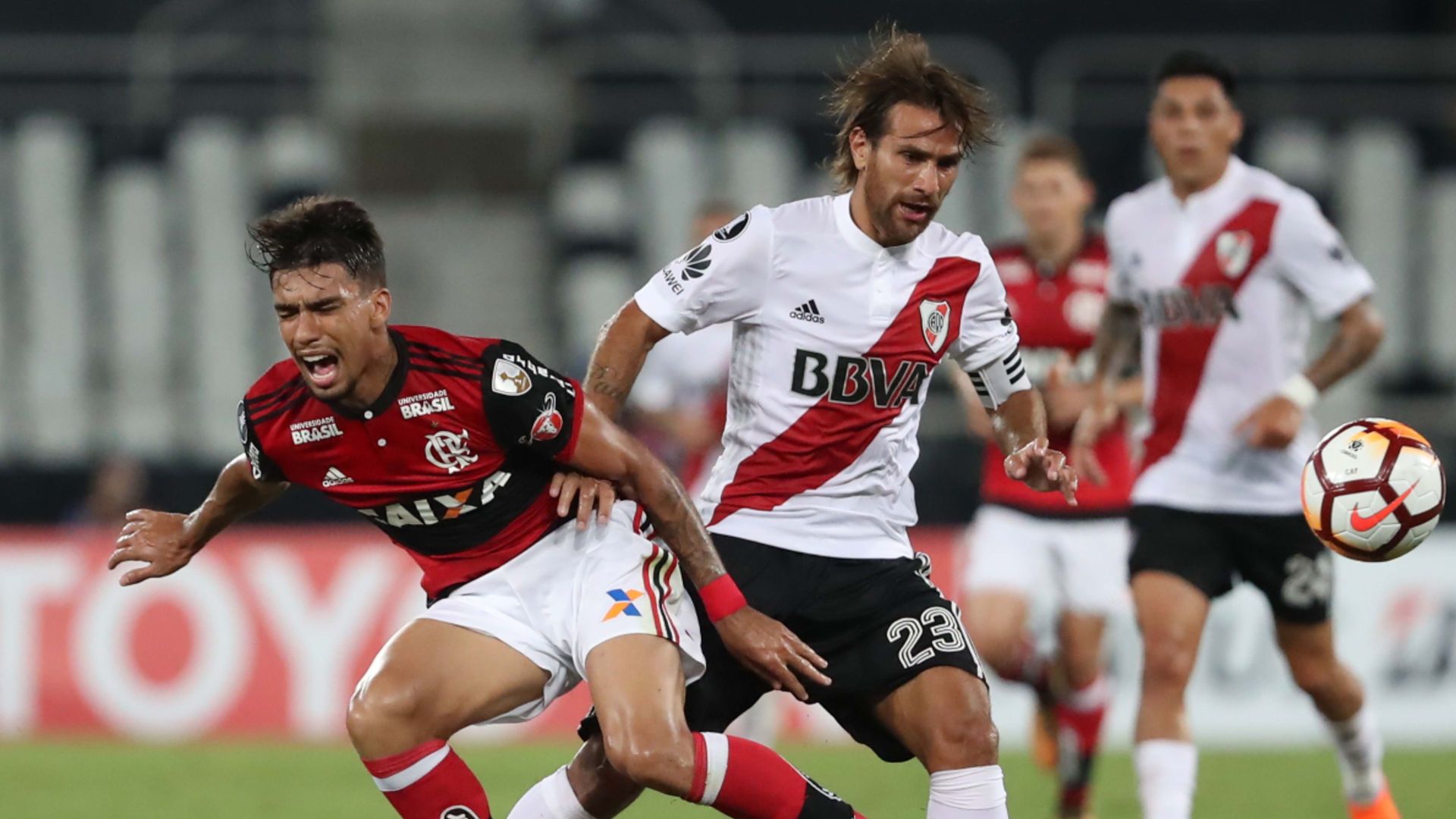 Lucas Paqueta Leonardo Ponzio Flamengo River Plate 28022018 Copa Libertadores