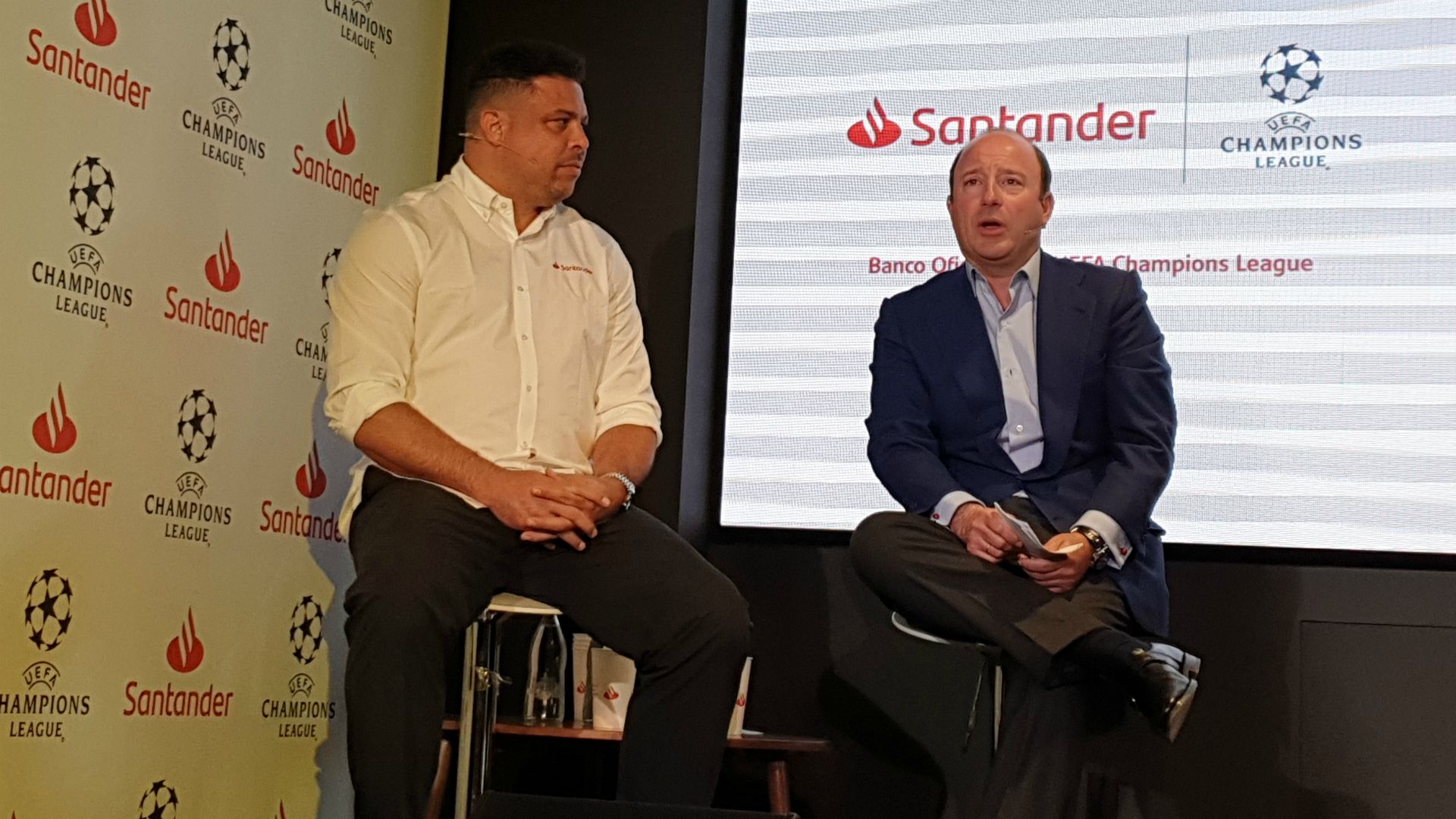 Ronaldo Nazario, in a Santander event ahead the Champions League final in Madrid