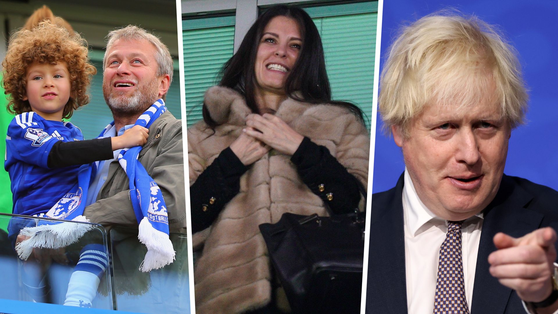 Roman Abramovich, Marina Granovskaia, Boris Johnson GFX