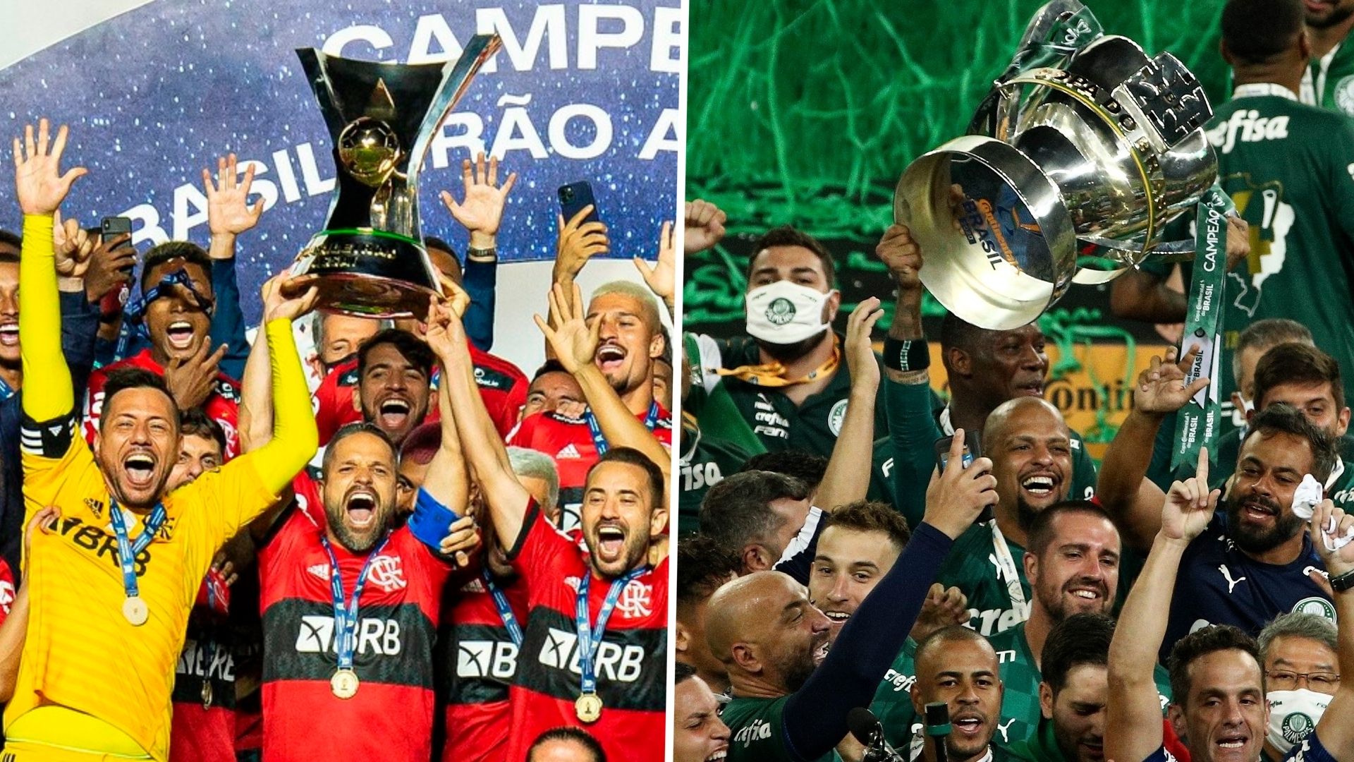 Flamengo campeão brasileiro 2020 x Palmeiras campeão copa do brasil 2020