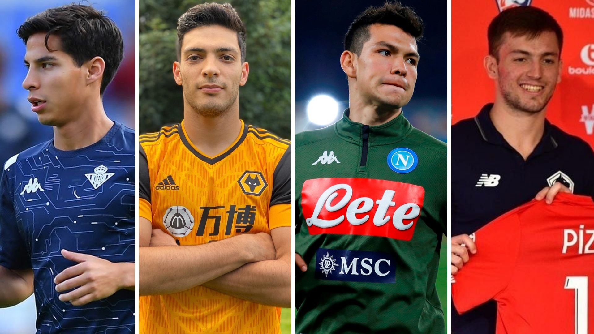 Lainez, Jiménez, Lozano, Pizzuto