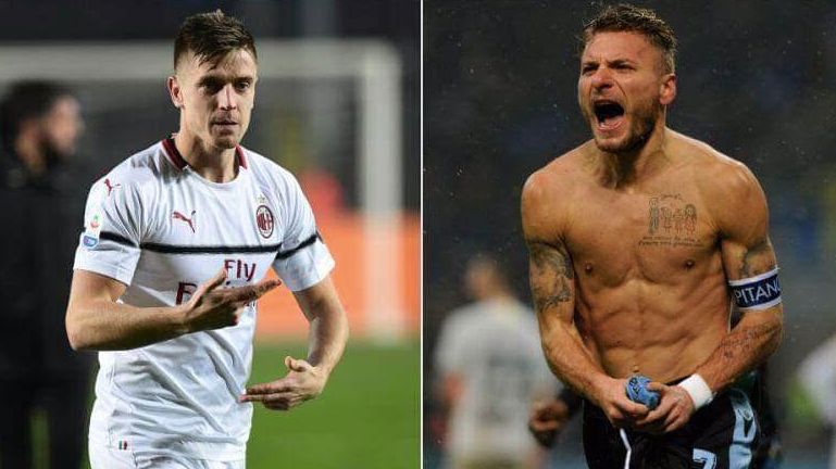 krzysztof piatek ciro immobile milan lazio