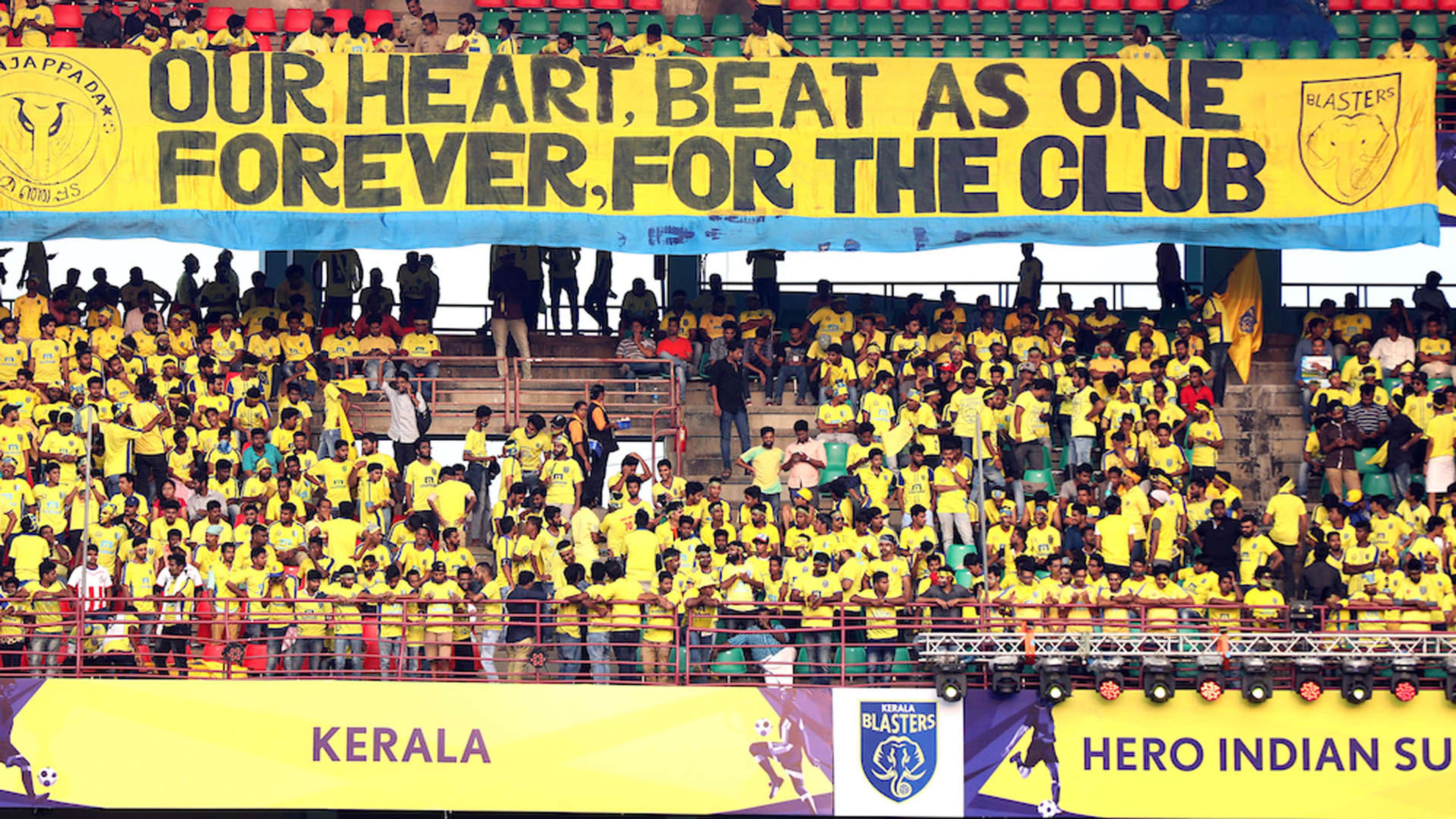 Supporters during Kerala Blasters FC ATK ISL Season 4 2017/2018