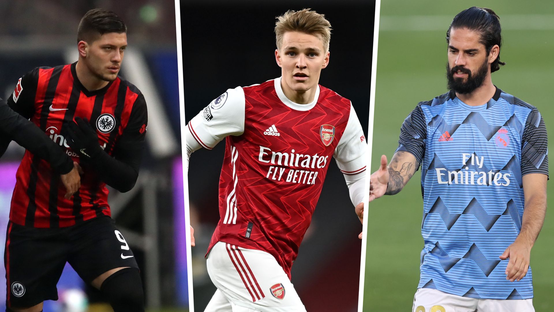 Real Madrid Arsenal Eintracht Frankfurt Luka Jovic Martin Odegaard Isco