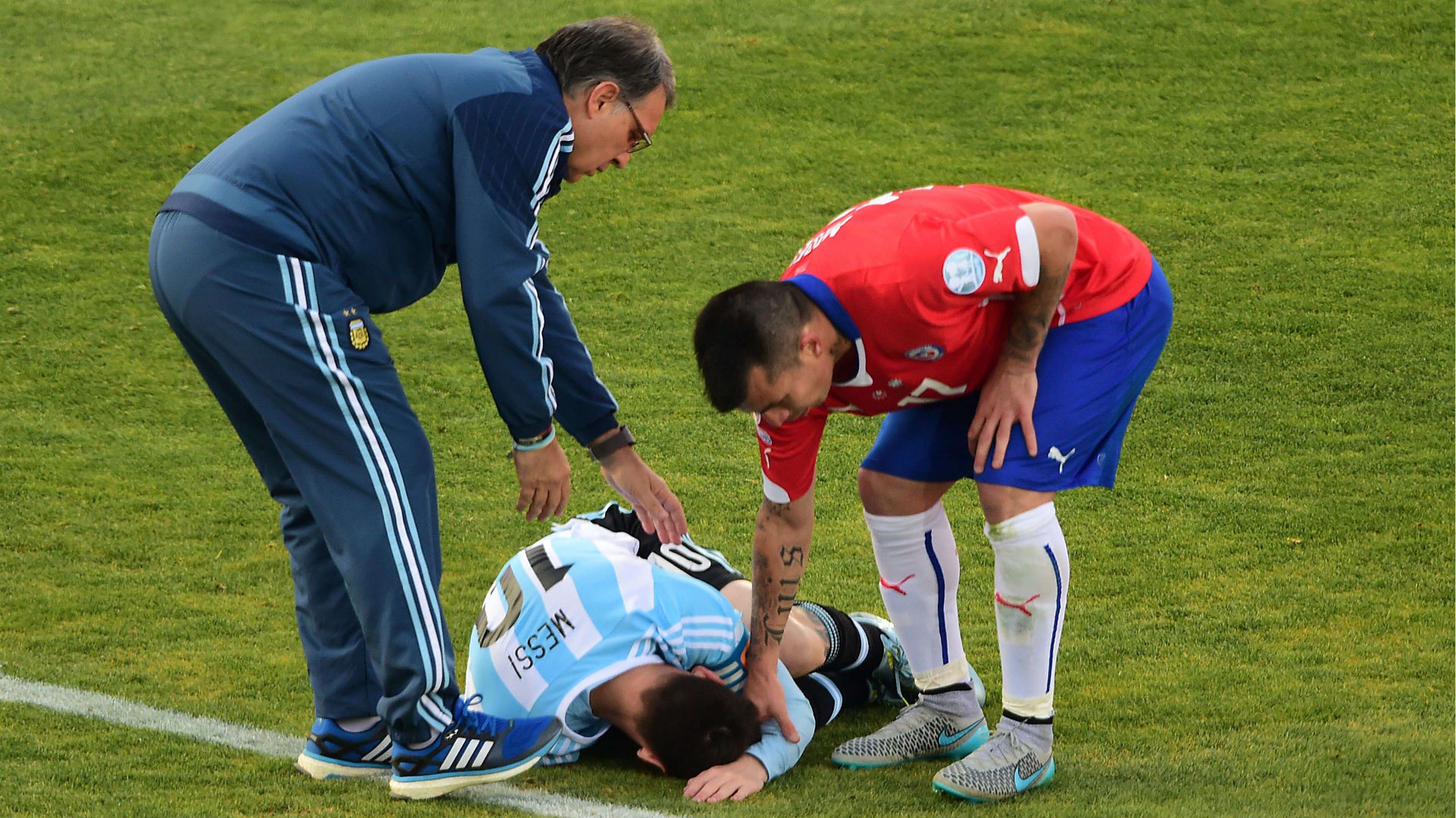 Lionel Messi Gary Medel Gerardo Martino Final Copa América 2015 Chile Argentina