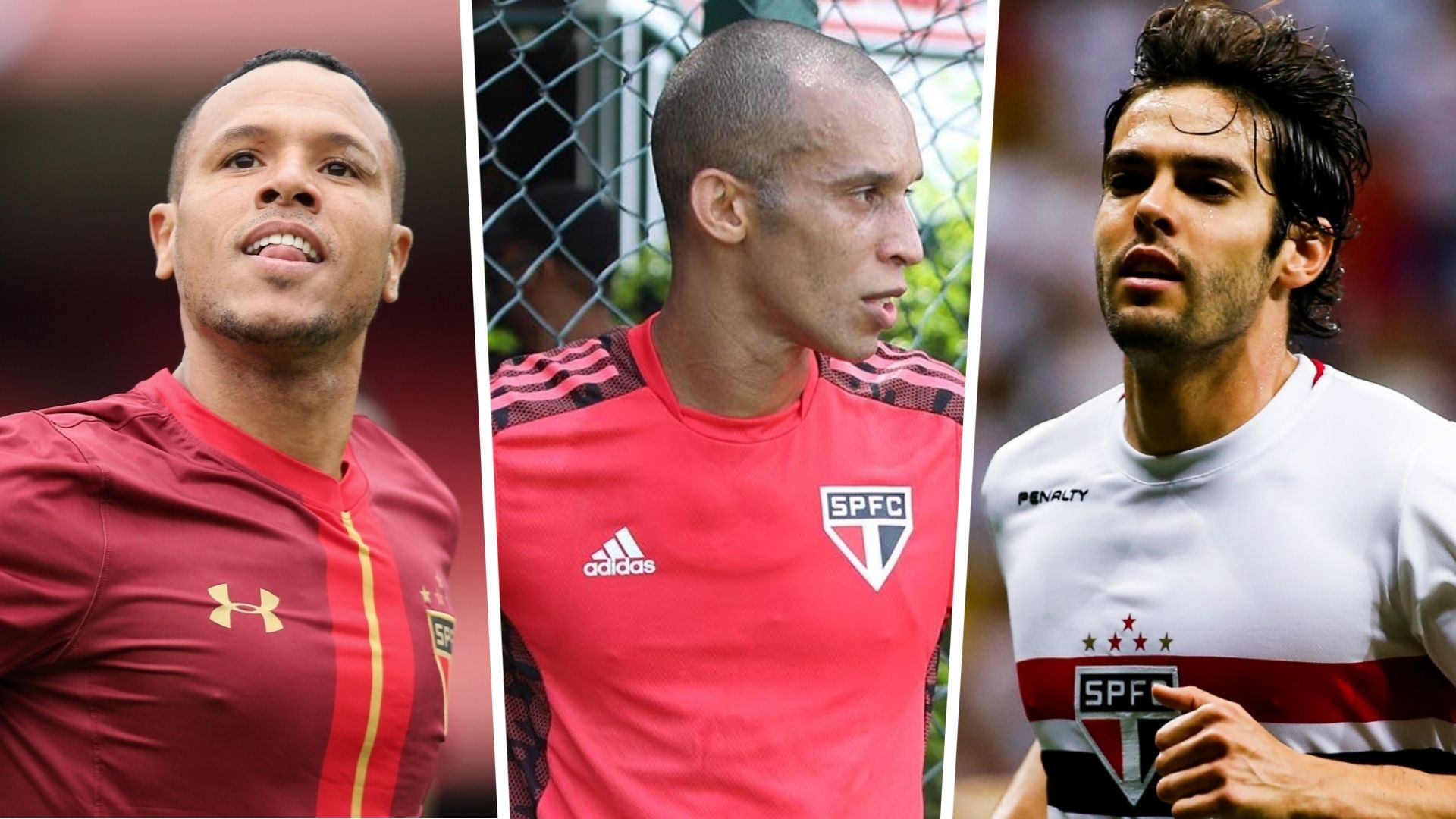 Luís Fabiano, Miranda e Kaká - São Paulo