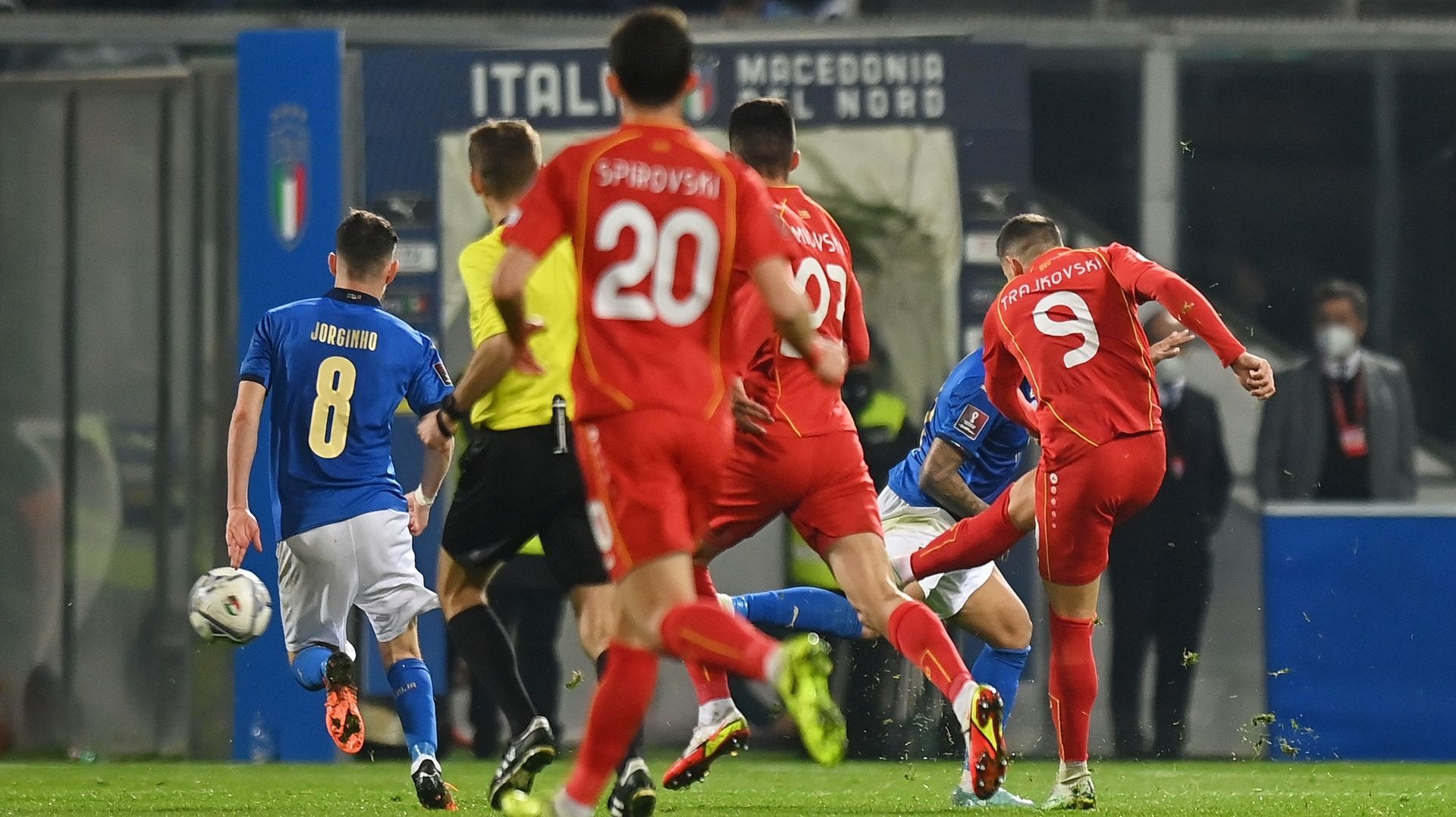 Trajkovski goal Italy North Macedonia 24032022