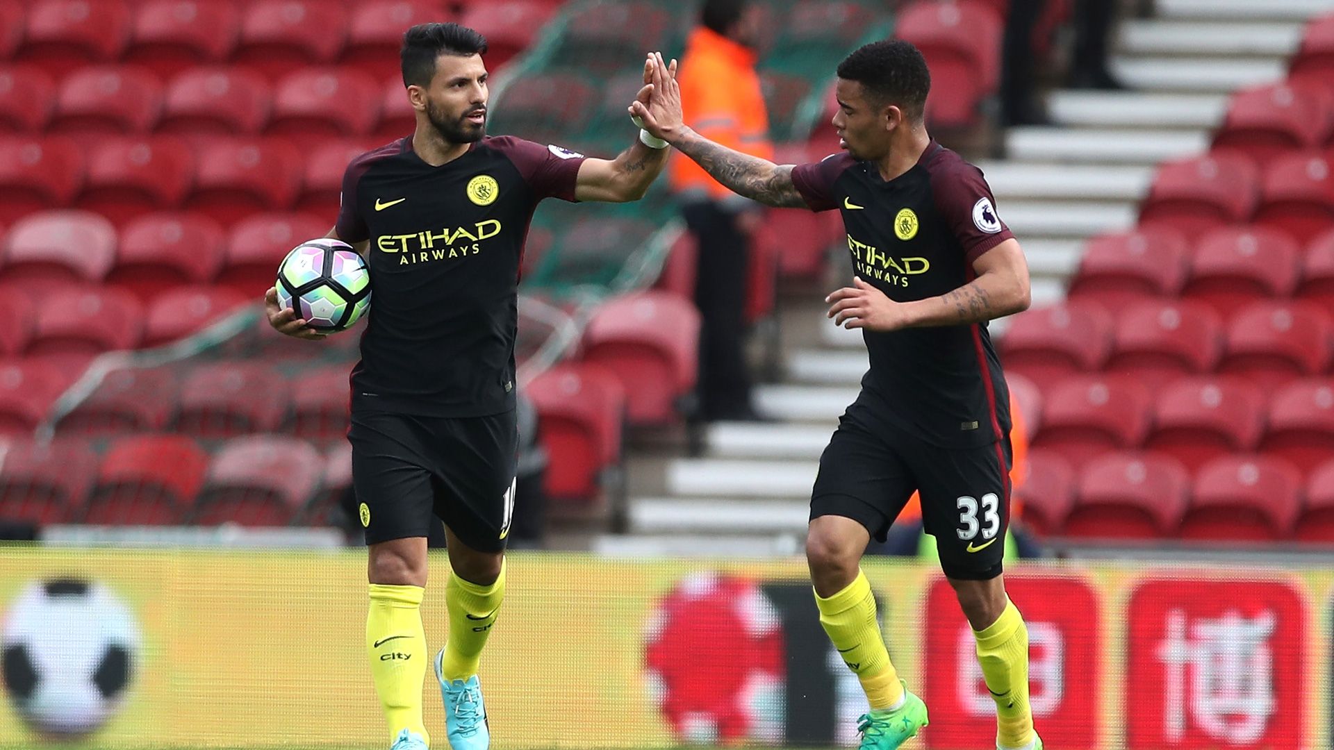 Sergio Aguero Gabriel Jesus Middlesbrough Manchester City