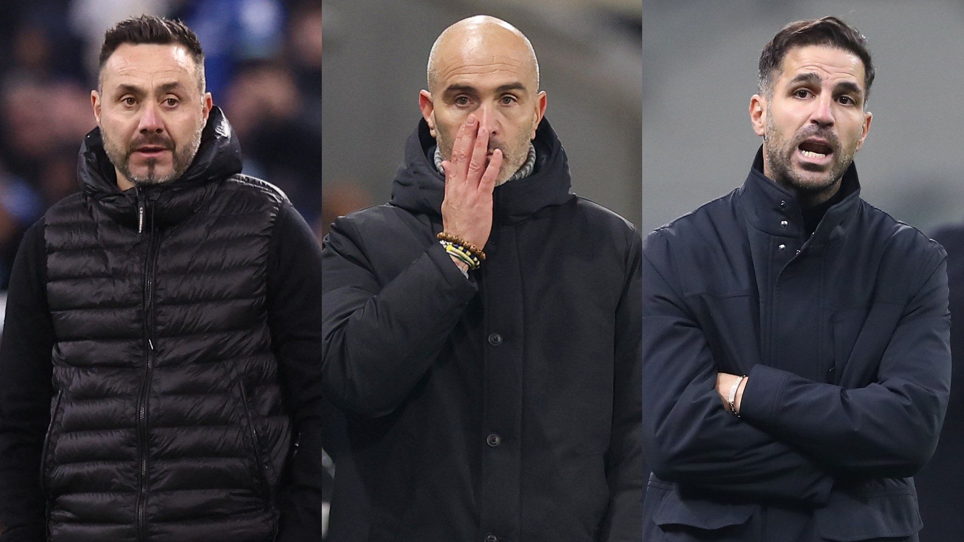 Enzo Maresca Roberto De Zerbi Cesc Fabregas GFX