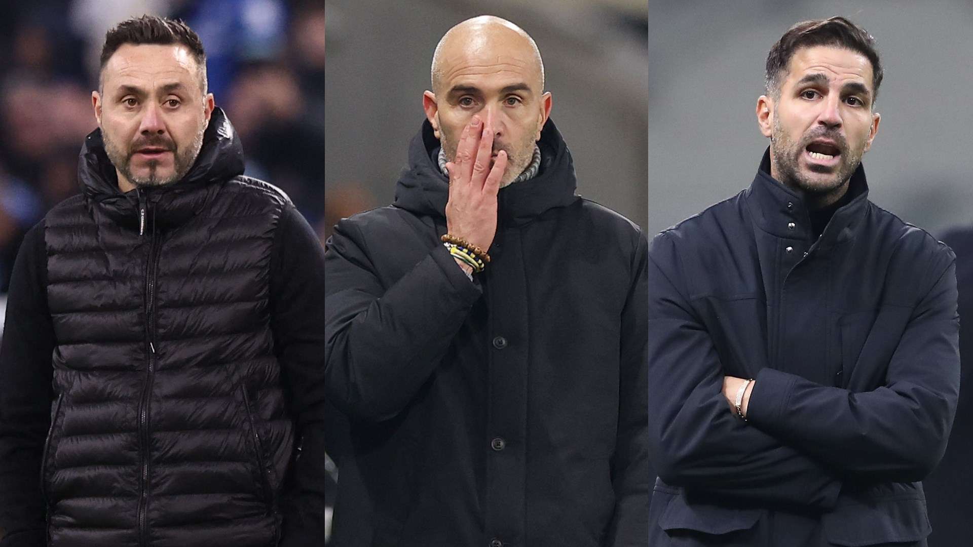 Enzo Maresca Roberto De Zerbi Cesc Fabregas GFX