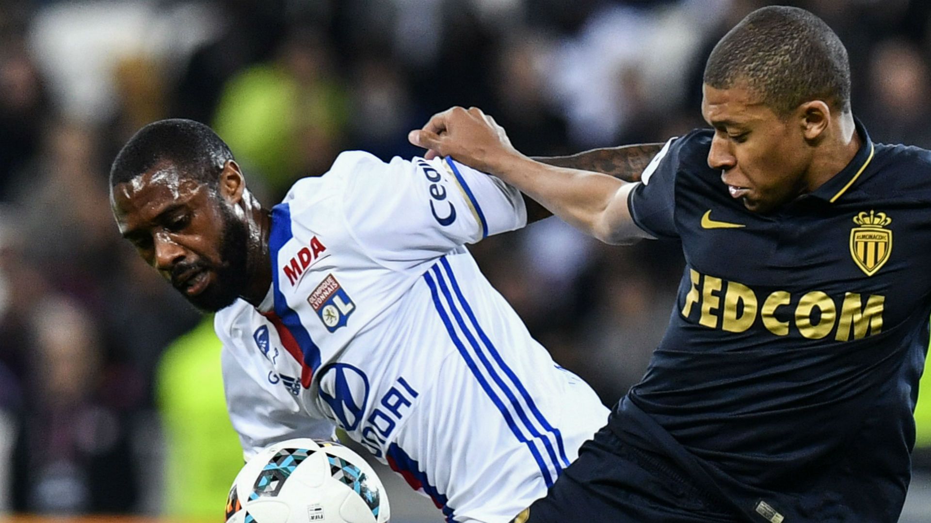 Nicolas Nkoulou Kylian Mbappe Lyon Monaco Ligue 1 23042017