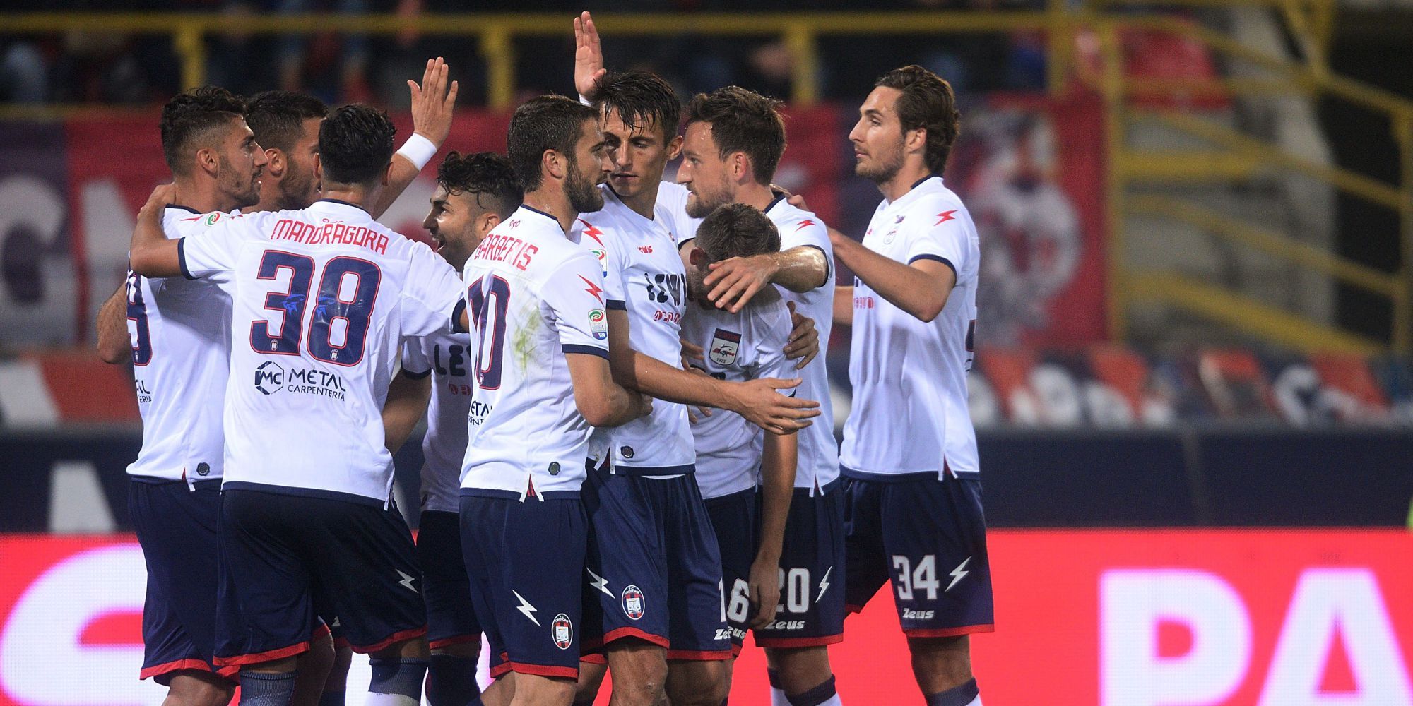 Crotone players celebrating Bologna Crotone Serie A