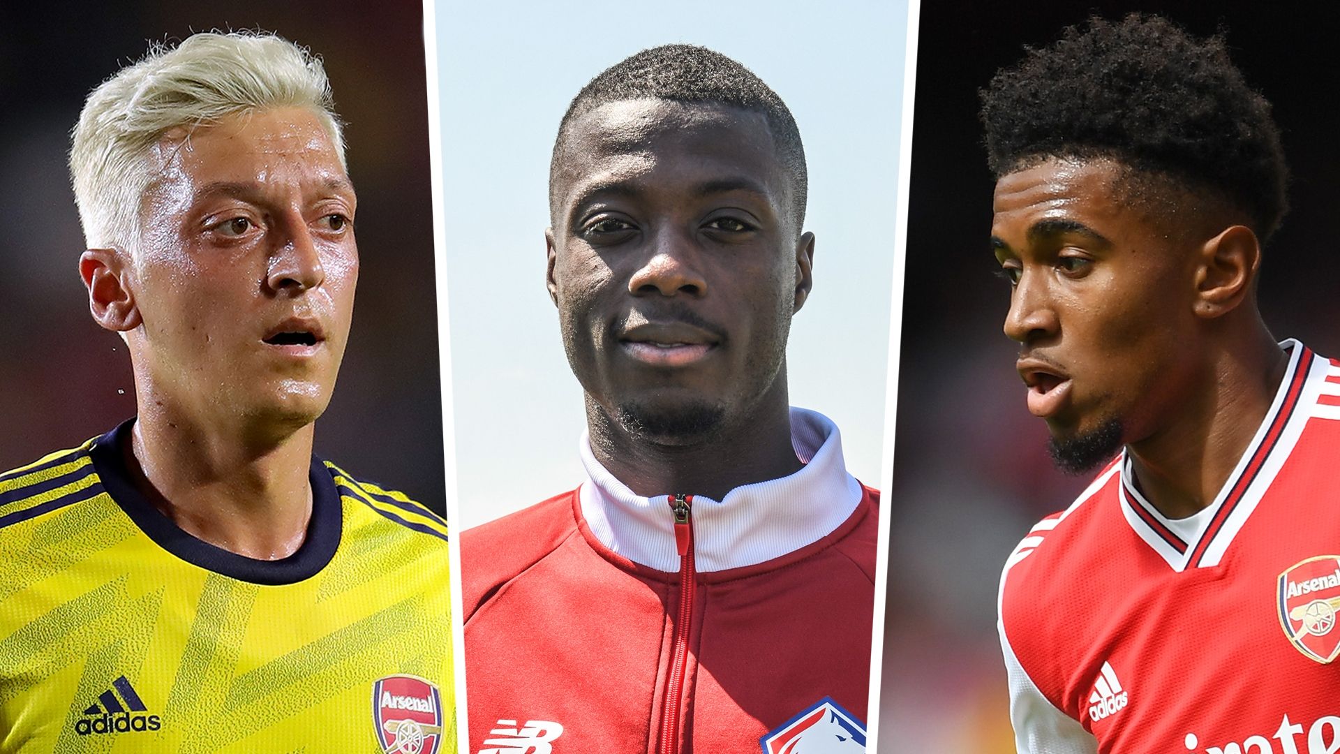 Mesut Ozil, Nicolas Pepe, Reiss Nelson