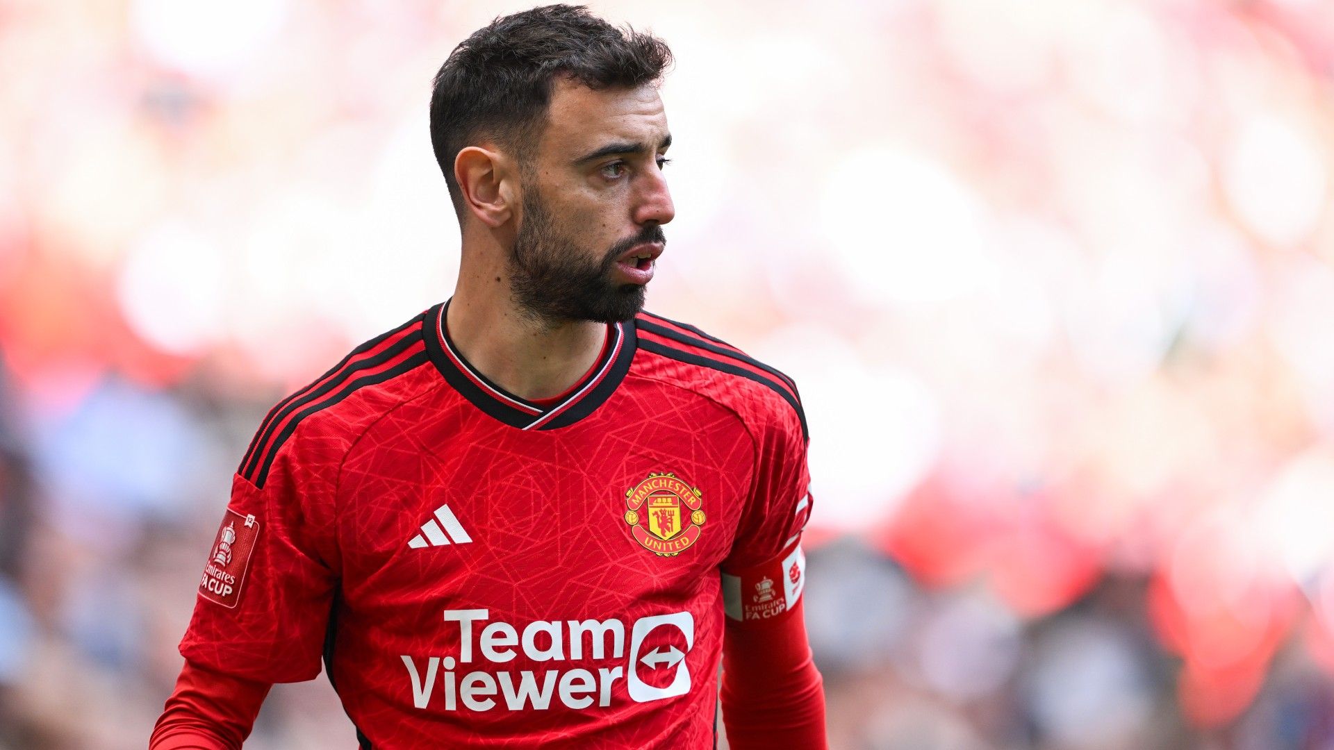 Bruno Fernandes of Manchester United looks 
