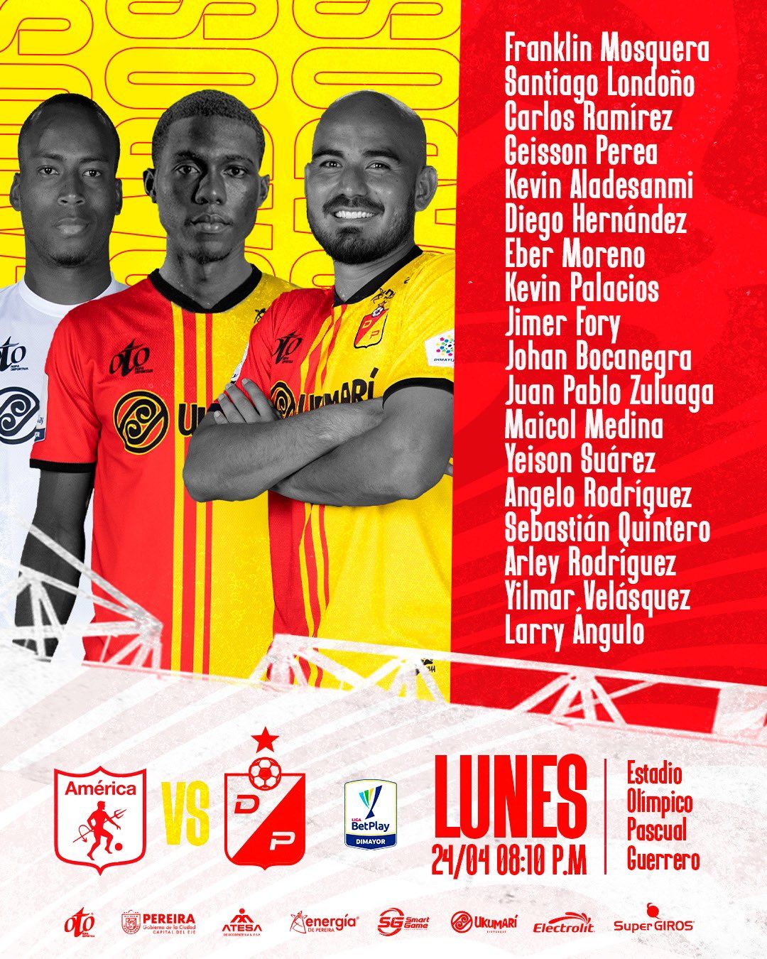 Convocados Pereira Fecha 15 Liga BetPlay 2023