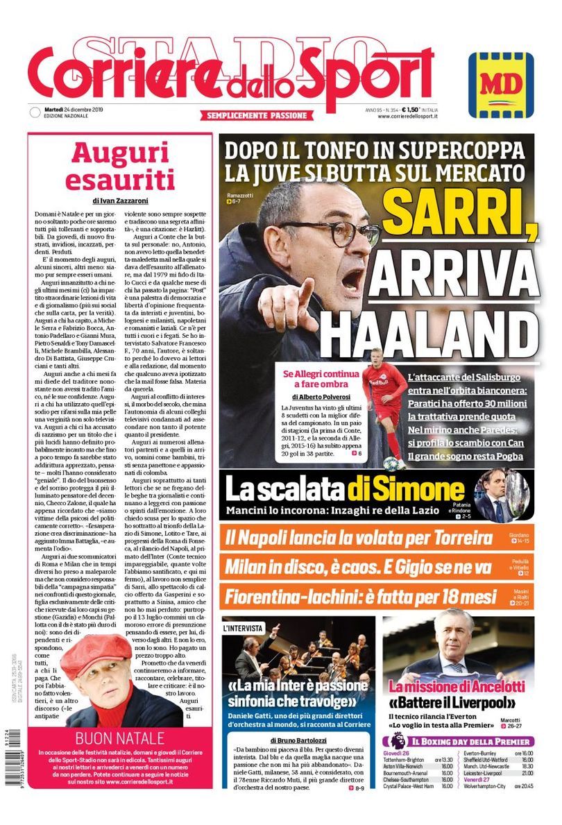 PP Corriere Haaland Juve