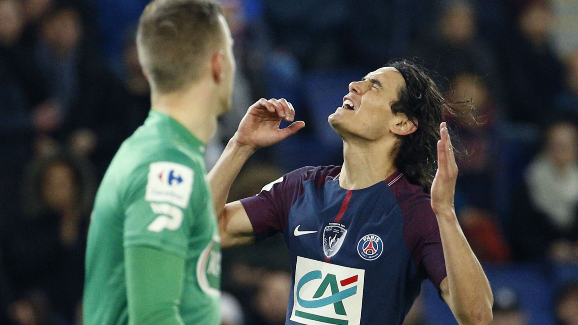 Edinson Cavani PSG Guingamp Coupe de France 24012018