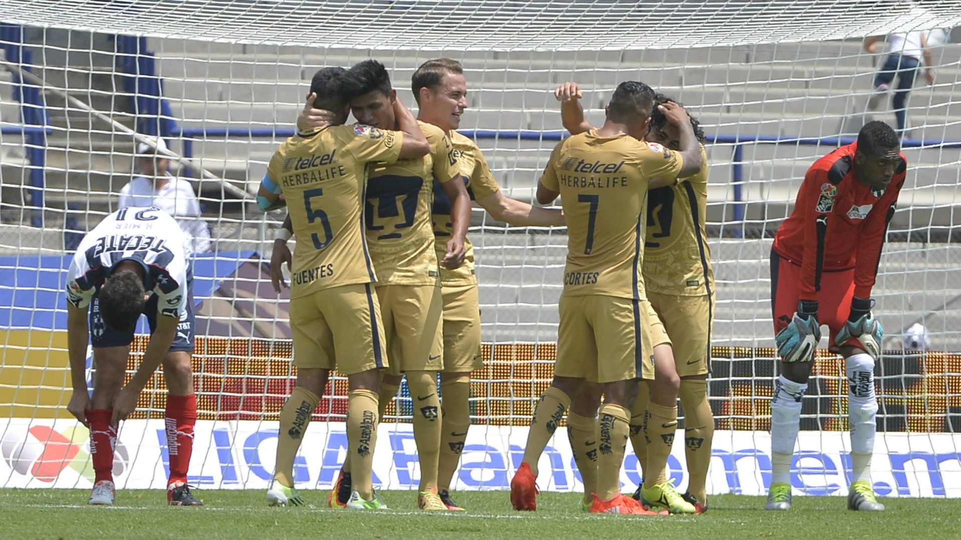 Pumas Monterrey Liga MX 08212016