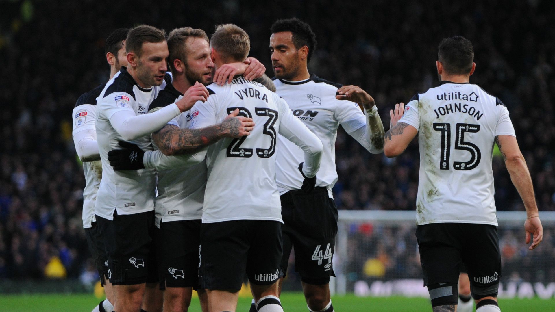 Derby County celebrate