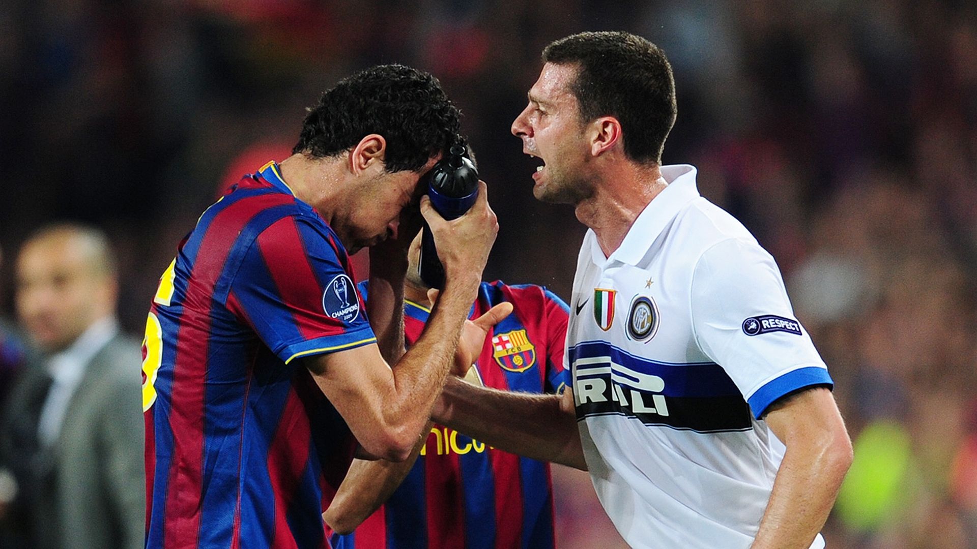 Thiago Motta Sergio Busquets Inter Barcelona 2010 Champions League