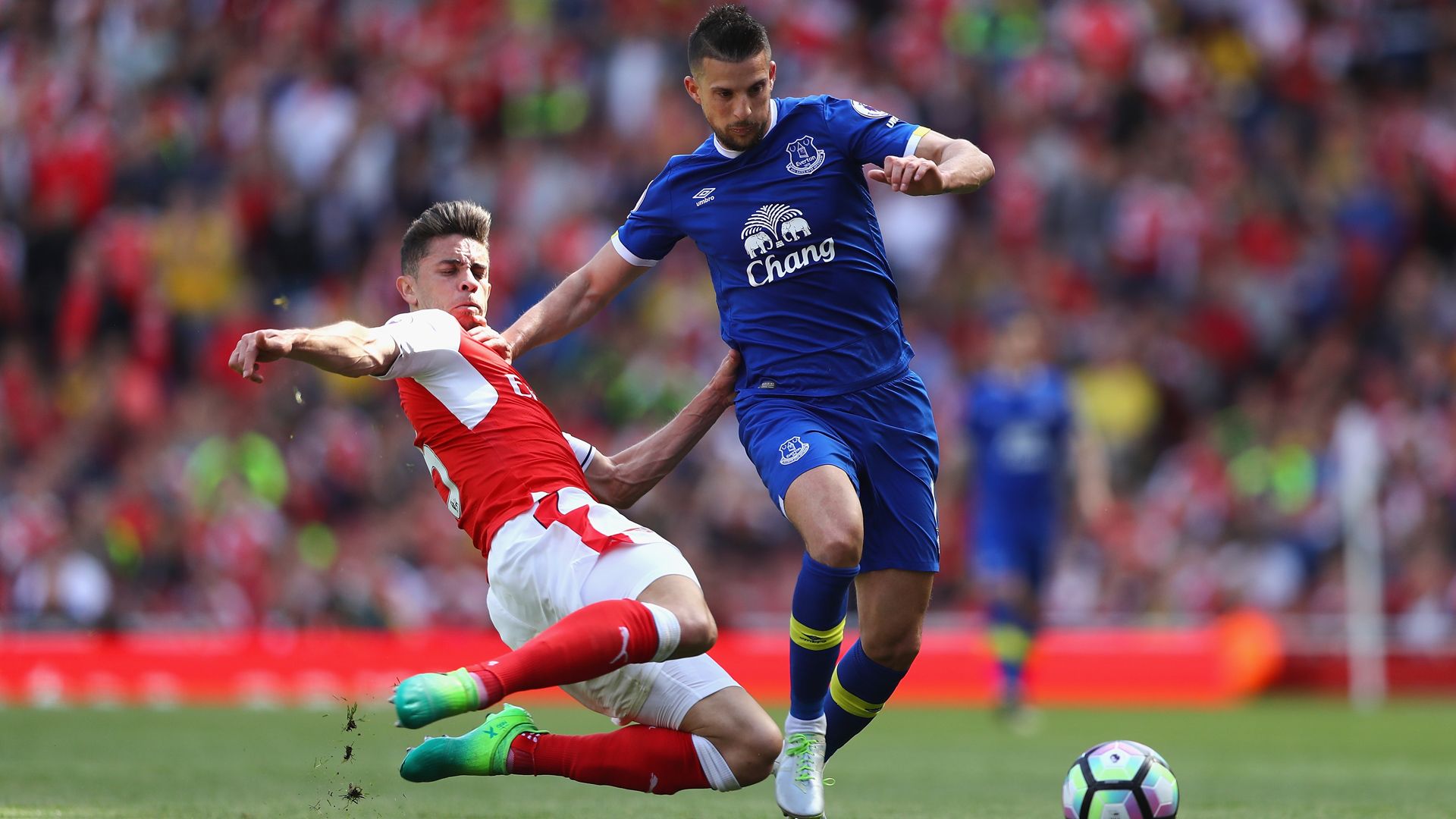 Gabriel, Mirallas, Arsenal - Everton, 05212017