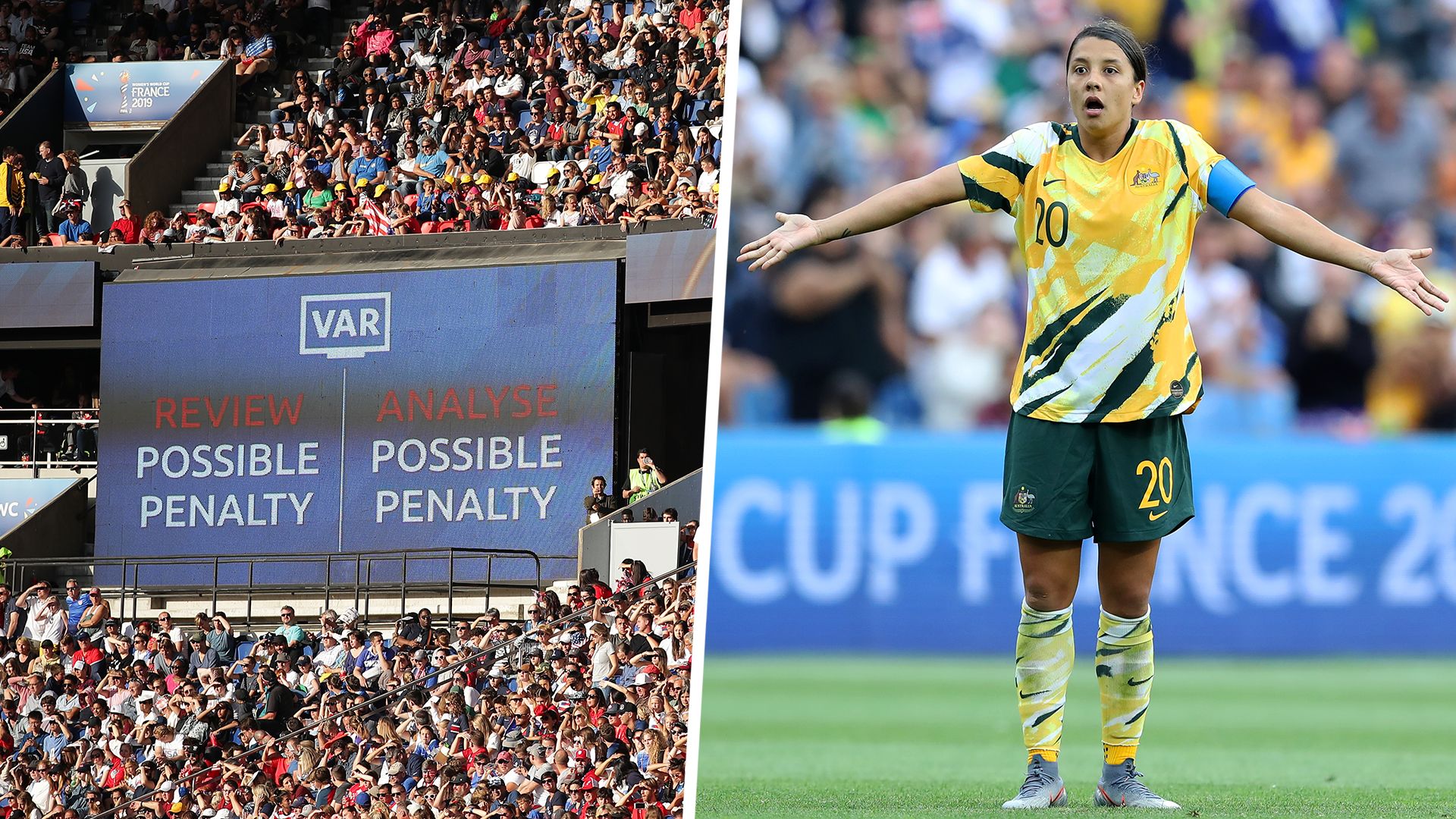 Sam Kerr VAR split pic