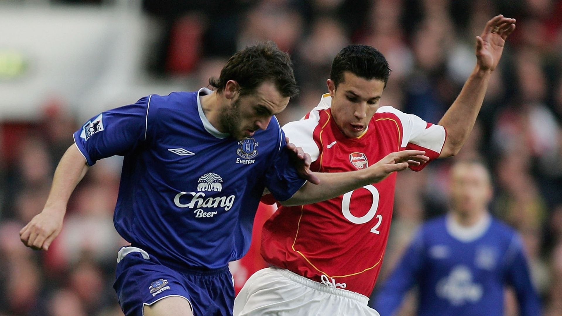 James McFadden, Robin van Persie, Everton vs Arsenal, May 2005
