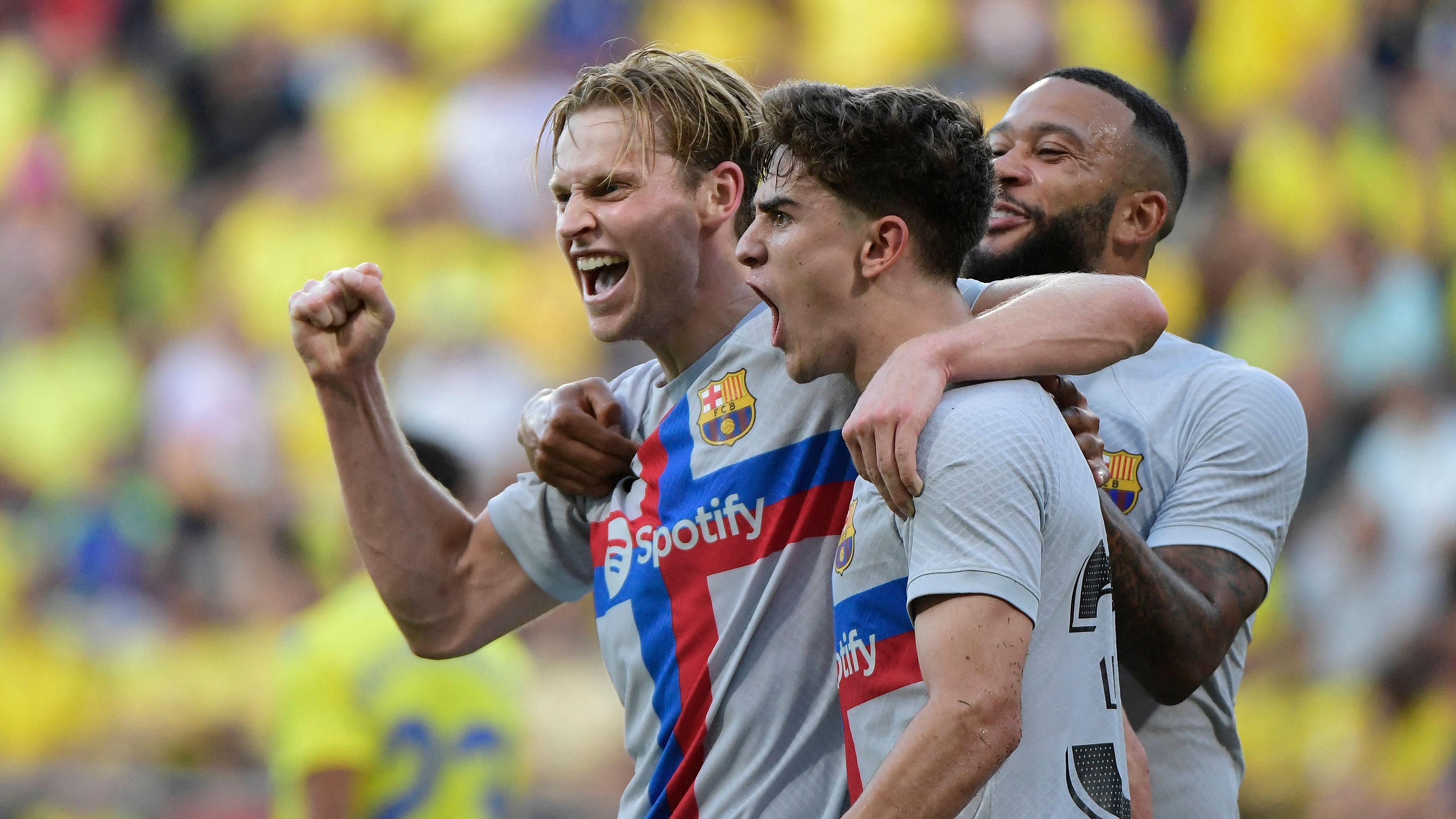 Frenkie de Jong Gavi Memphis Depay Barcelona 2022-23