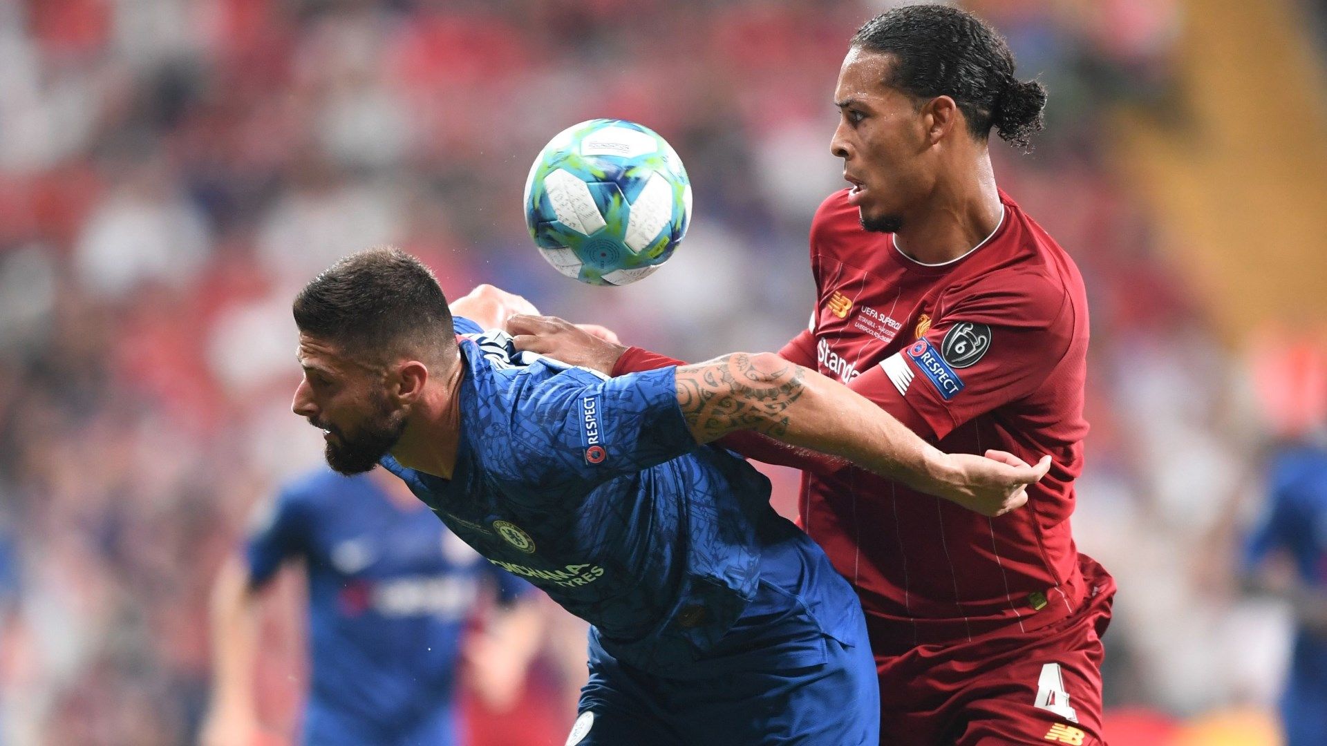 Olivier Giroud Virgil van Dijk Chelsea Liverpool 2019